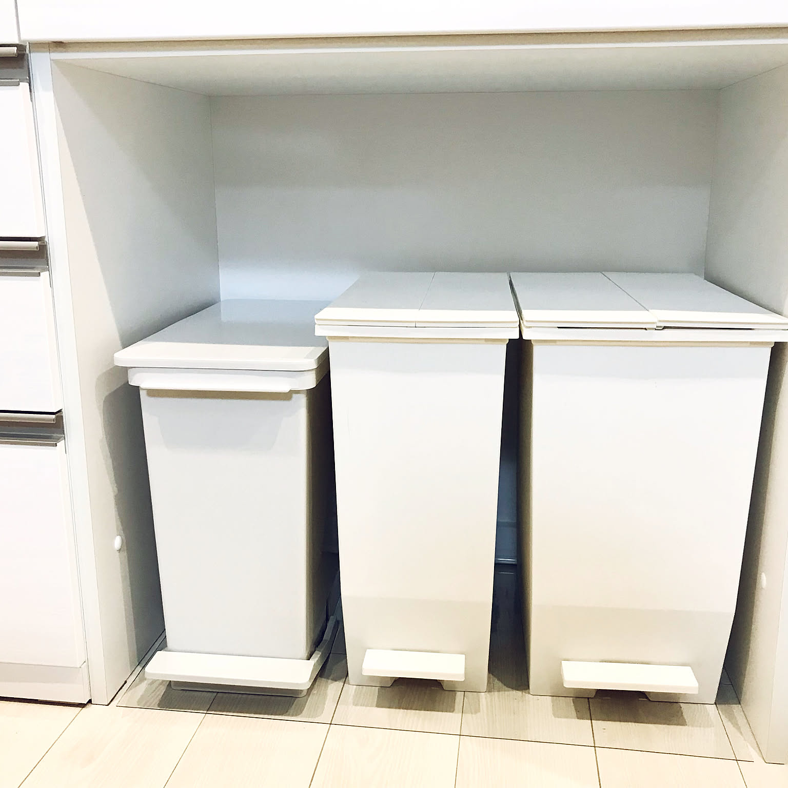【na♡断捨離中 】ニトリ カップボード ニトリ キッチンボード(120 GY) 期間限定価格：9/24まで