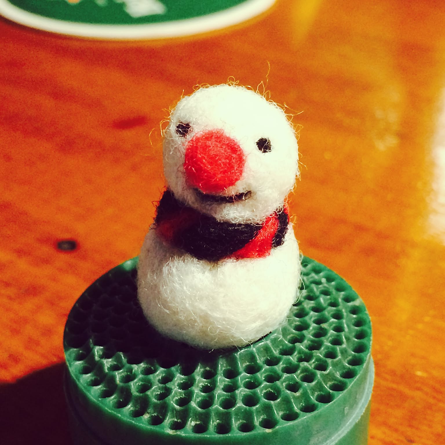 羊毛フェルト 雪だるま 受注制作》羊毛フェルト＊スノーマン(雪だるま) - Loco's Felt