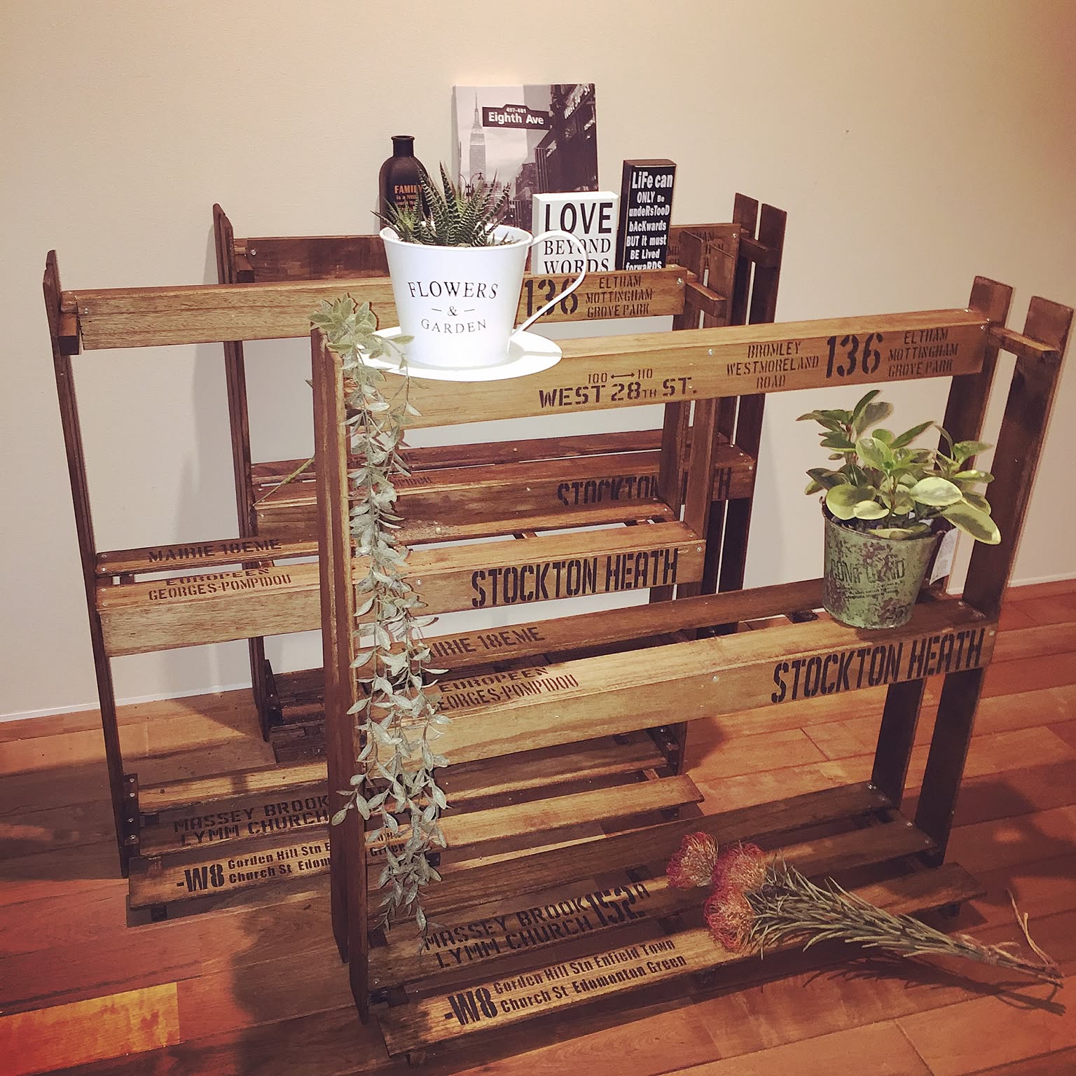 2段ラック　木製　ロングテーブル　diy 自作　手作り DIY] [Rack] How to make a beautifully finished rack! The corners