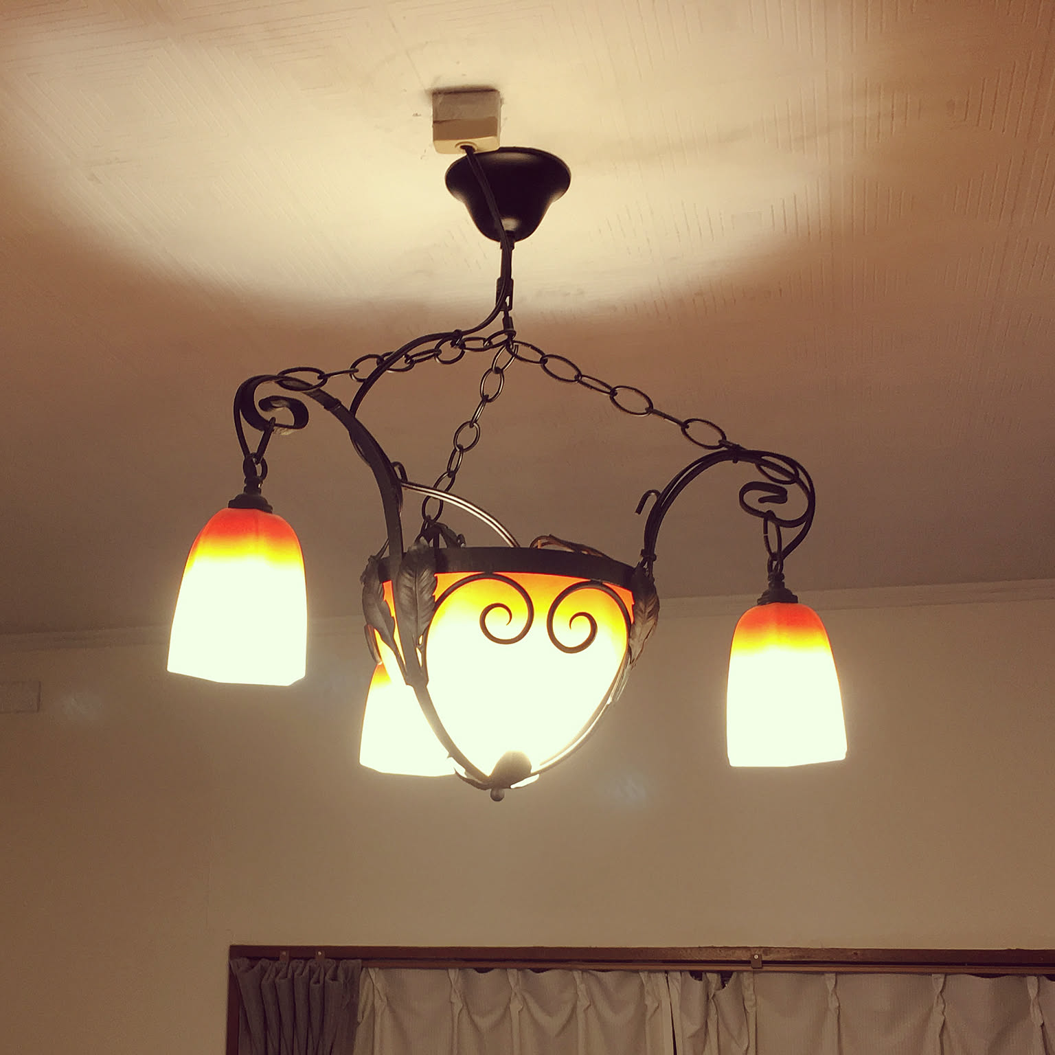 フランス ビンテージ アールヌーボーデザイン フラワーシェイプ ランプ