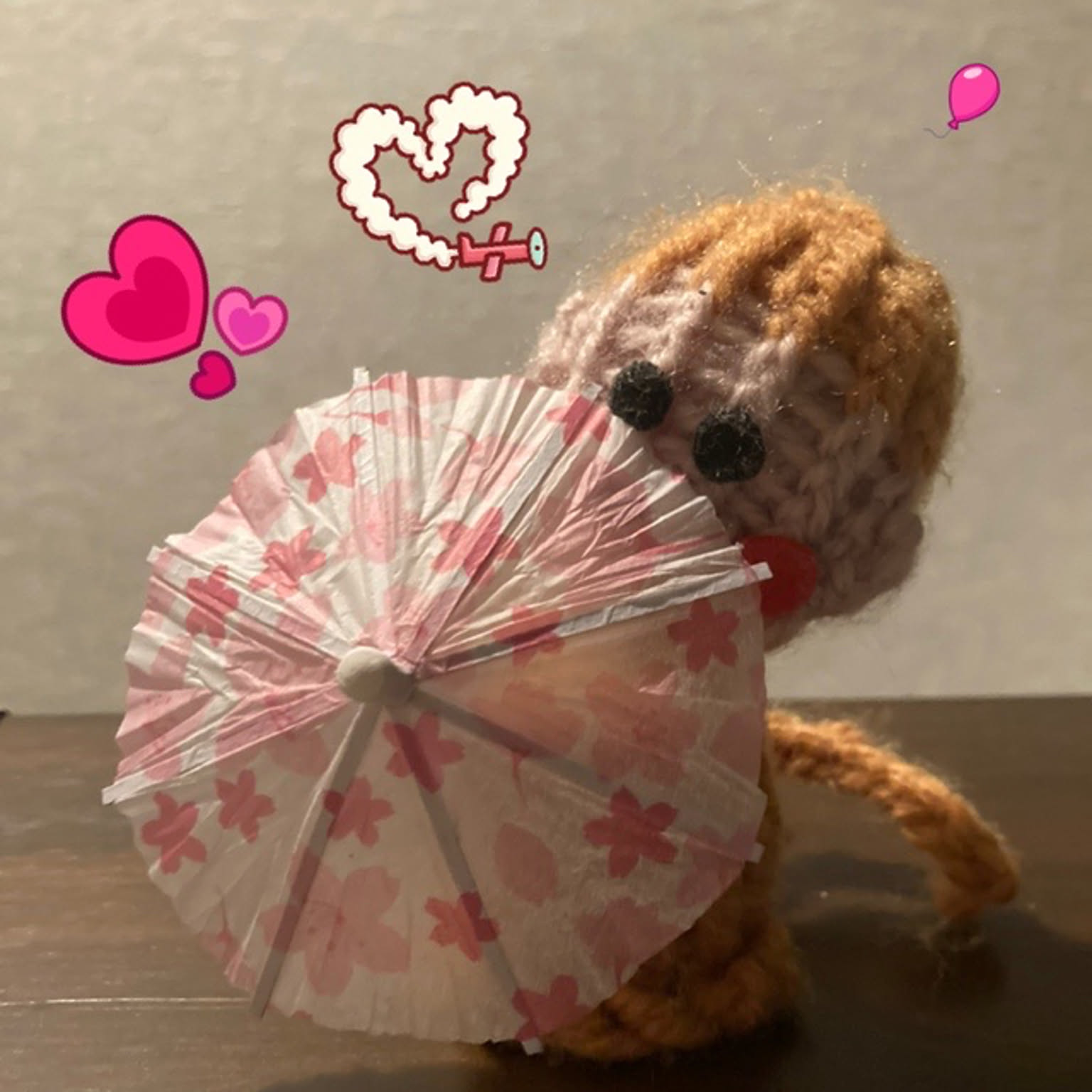 【一点もの】桃さま専用☆ネコちゃんのピンクのハートオブジェ 一点もの】桃さま専用ネコちゃんのピンクのハートオブジェ-ハイ