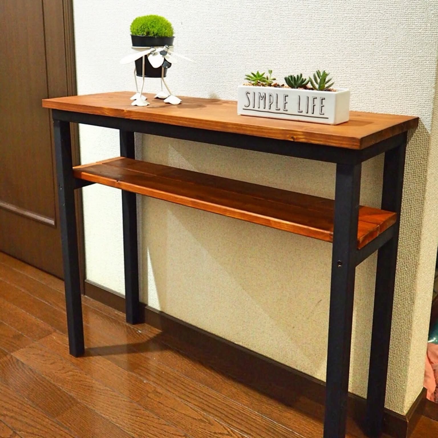おもちページ／コンソールテーブル／木製ハンドメイド／受注製作作品 おもちページ／コンソールテーブル／木製ハンドメイド／受注製作