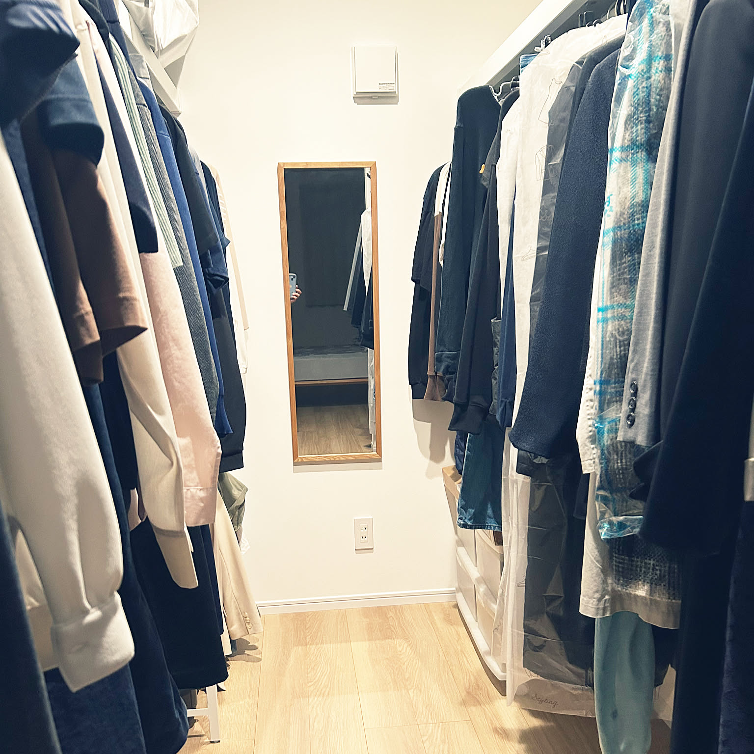 無印良品 姿見のおしゃれなアレンジ・飾り方のインテリア実例