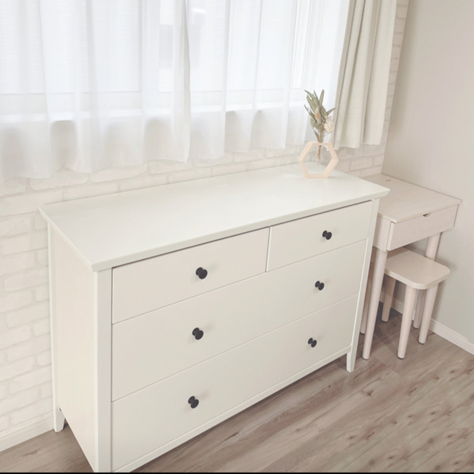 Francfranc ホワイト木製チェスト 3段