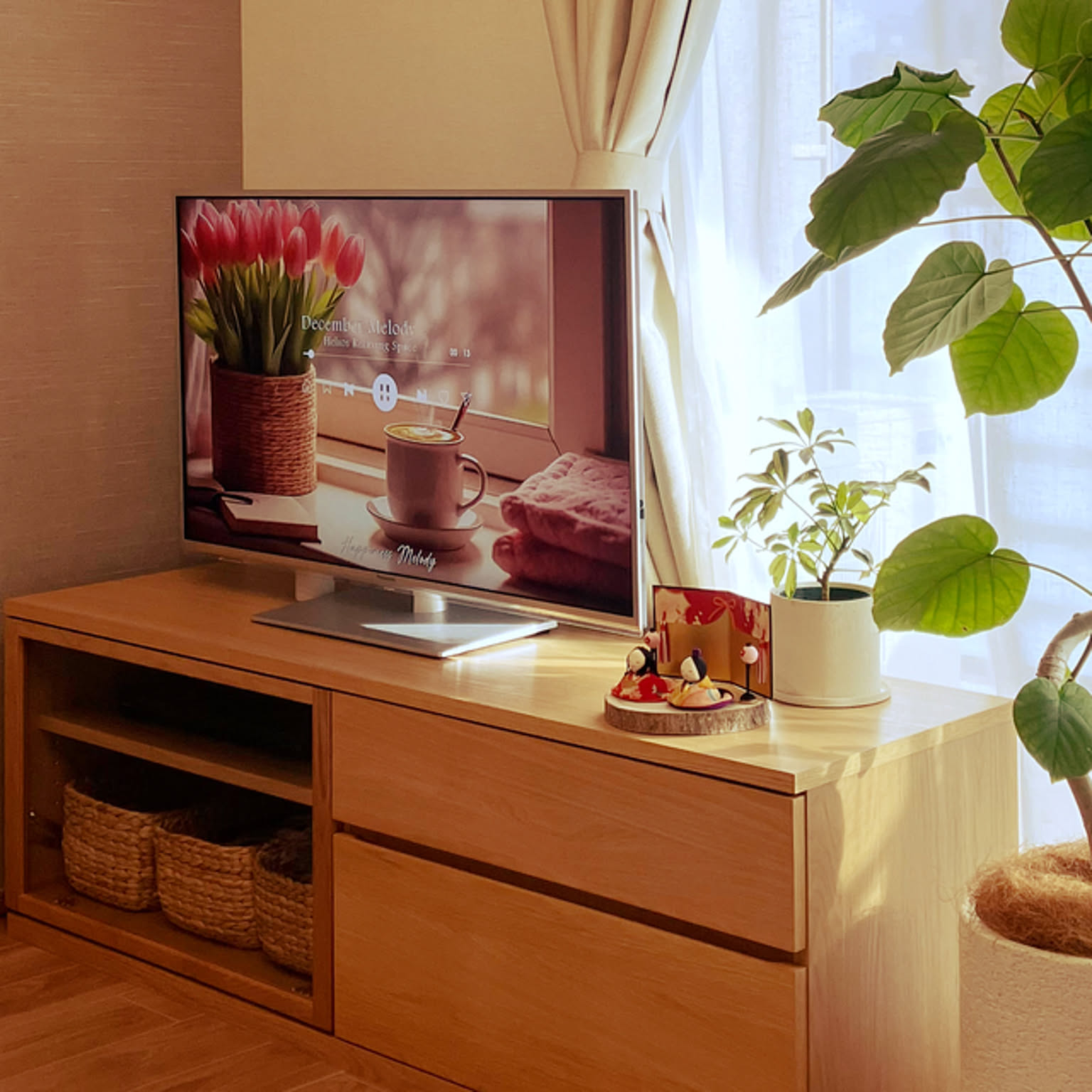 ナチュラルウッド テレビ台 ガラス扉付き 無印良品 ナチュラルウッド テレビ台 ガラス扉付き 無印良品