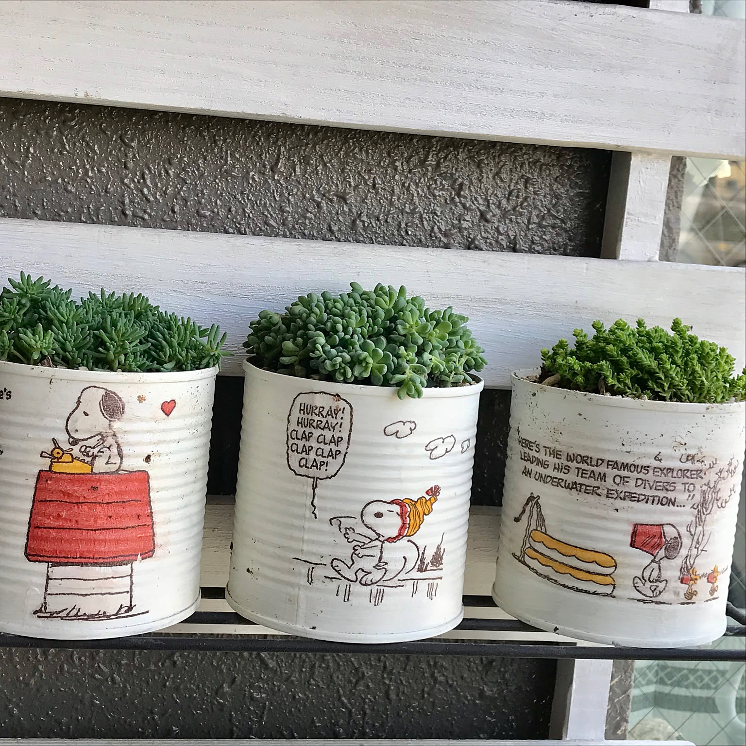 スヌーピー様オーダー　サバ缶　リメ缶　リメイク缶　リメ鉢　ハンドメイド 7c0fbf4b94c7d4a065af6a133d795e