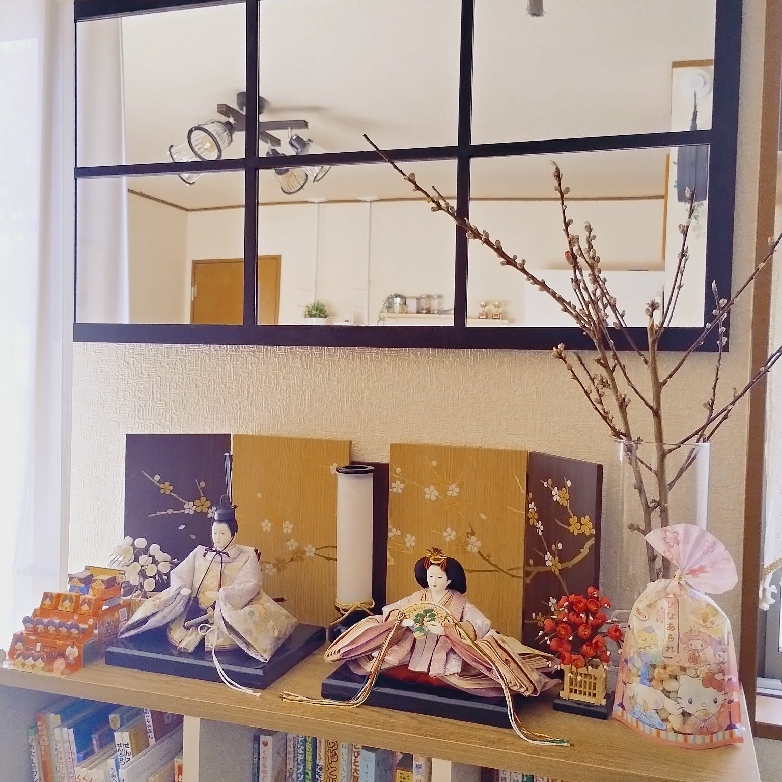 特大　五段飾り風　　桃の花お雛様　　　（壁掛け　つるし飾り） 楽天市場】吊るし飾り ちりめん 桃の花姫 小サイズ M03 中サイズ