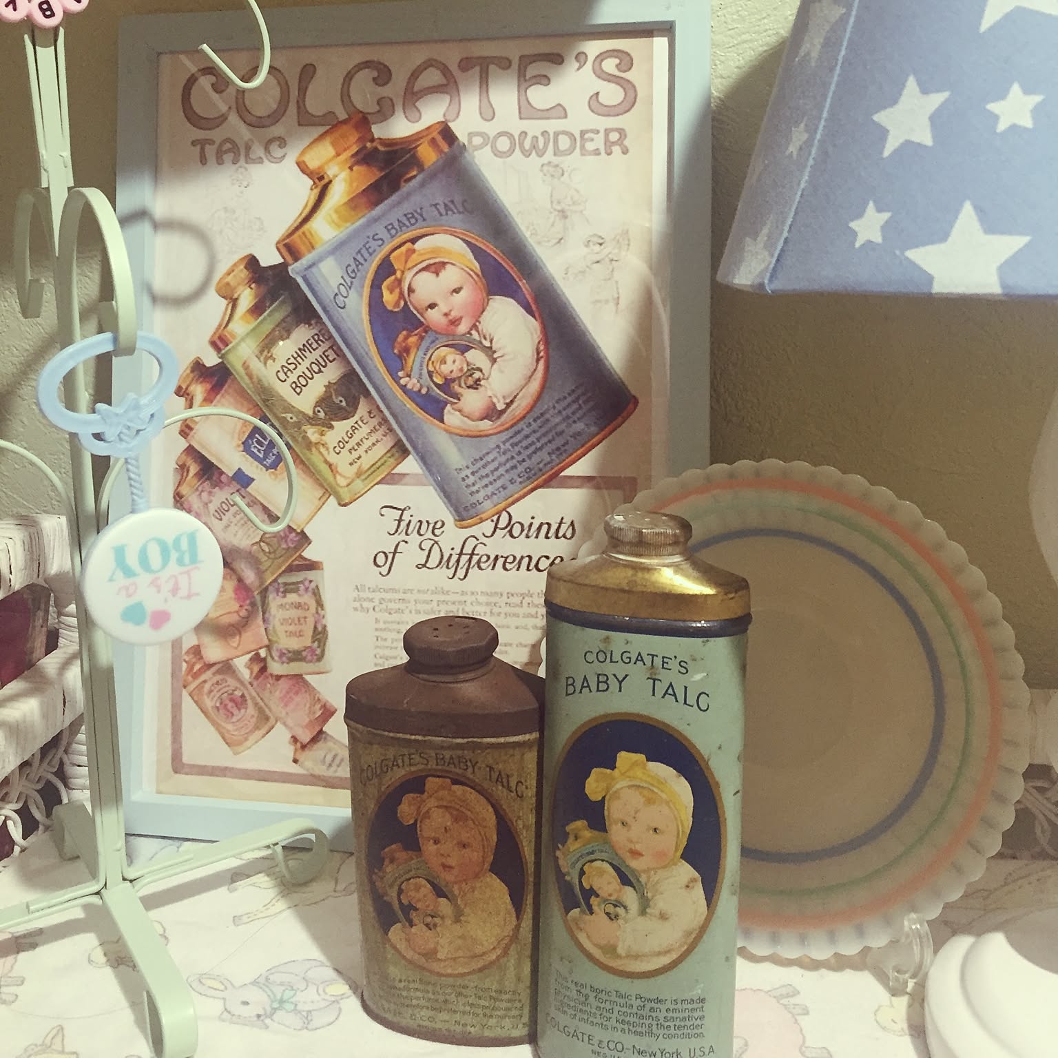 vintage ♡ ベビーパウダー缶 colgate vintage ♡ ベビーパウダー缶 colgate