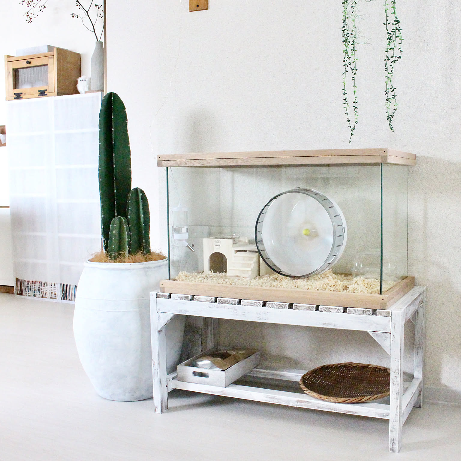 机/ペットと暮らすインテリア/ハムスターケージ/水槽/回し車などの