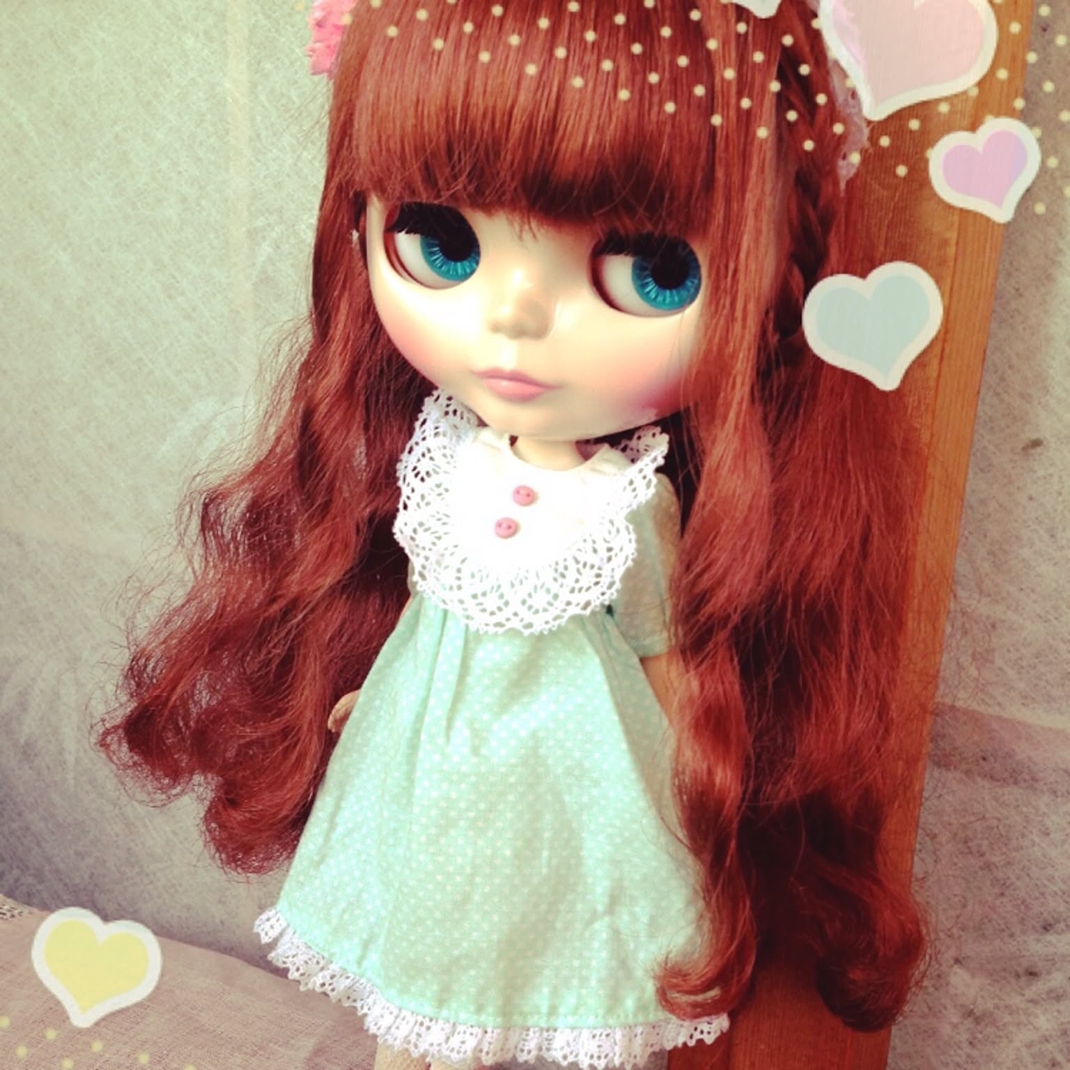 人形用木製クローゼット(扉付き) ハンドメイド リカちゃん