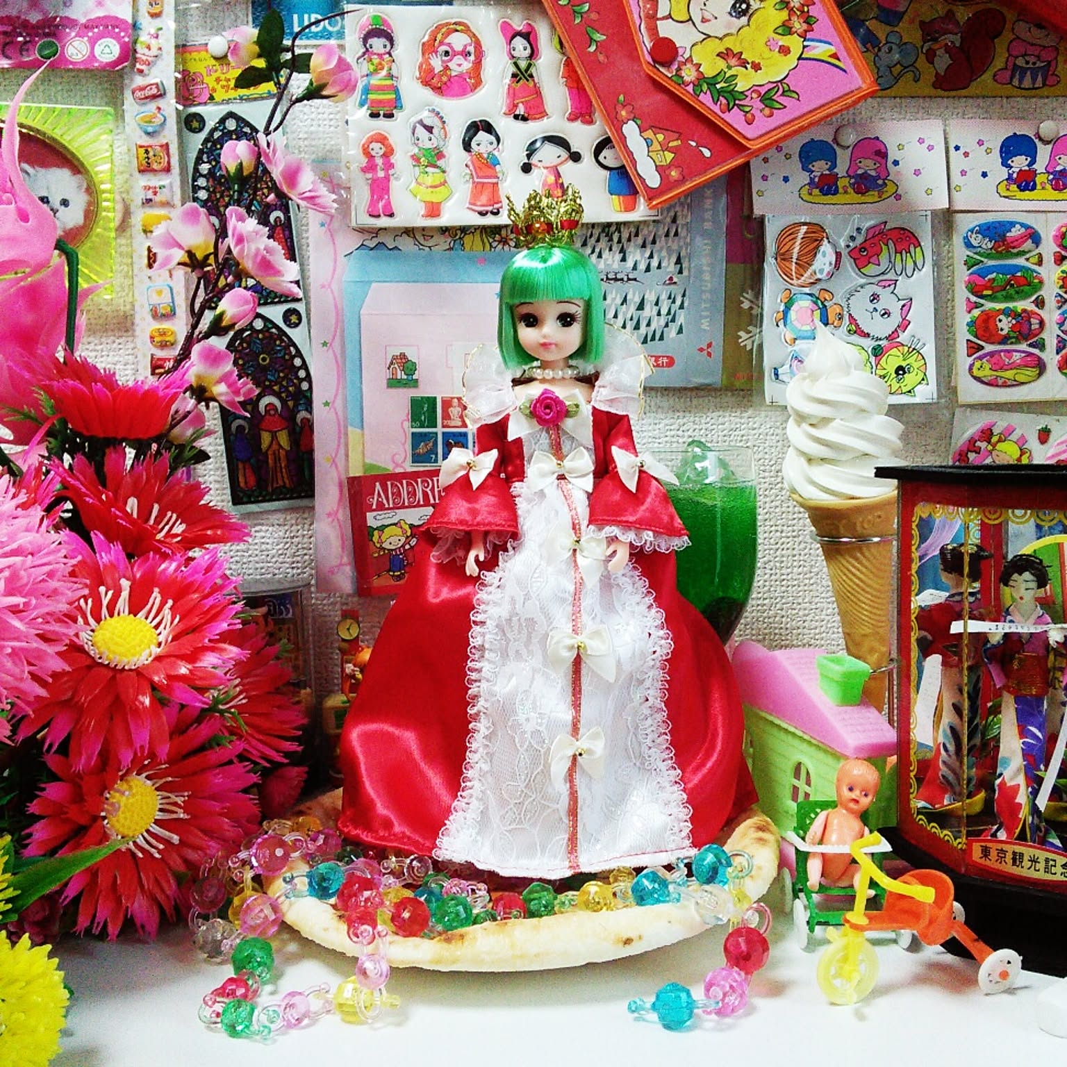 昭和レトロ リカちゃん人形のおしゃれなインテリア・部屋・家具の実例