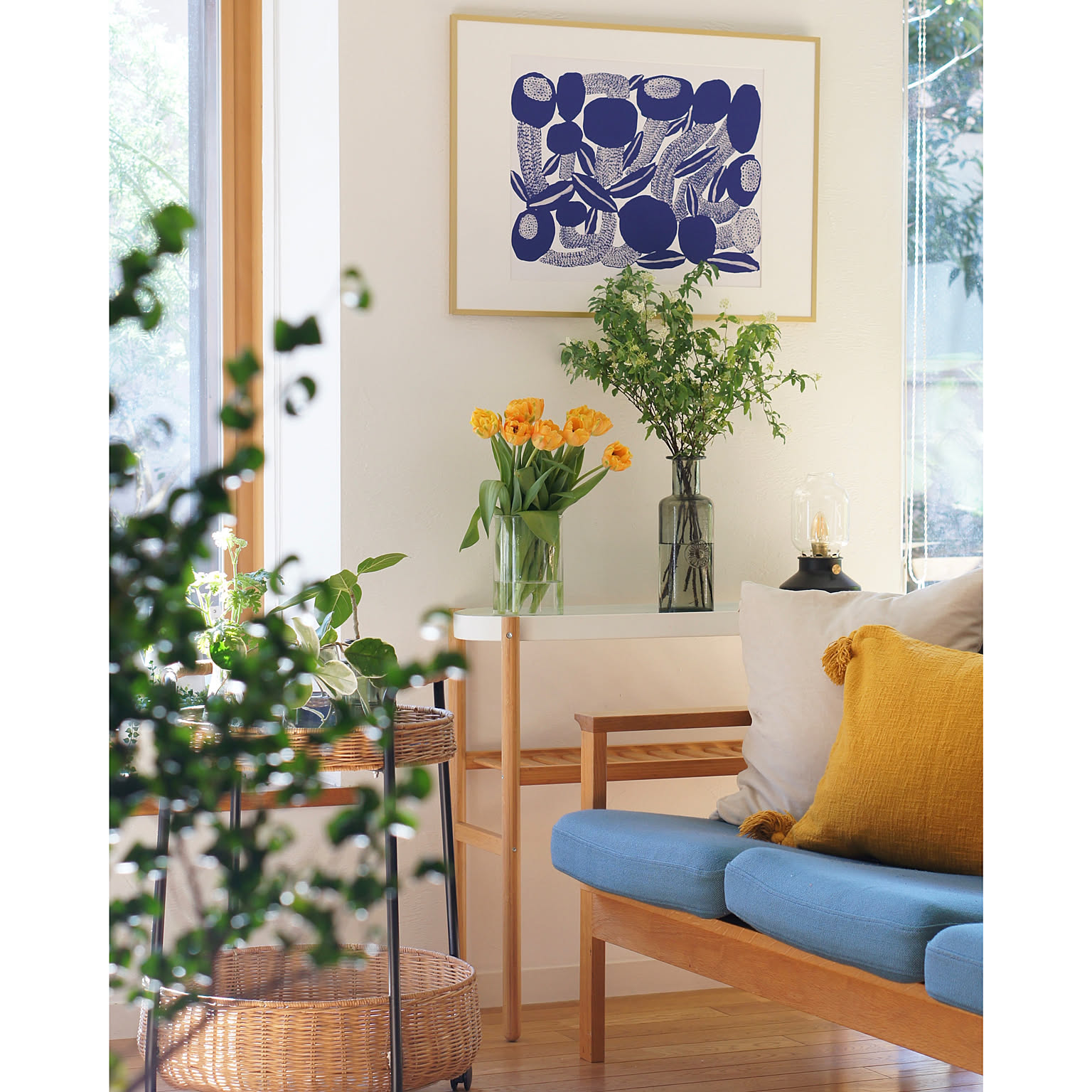 天然石 インテリア装飾 青 オレンジ 83ad5f1dd4d9418a941c836628204a