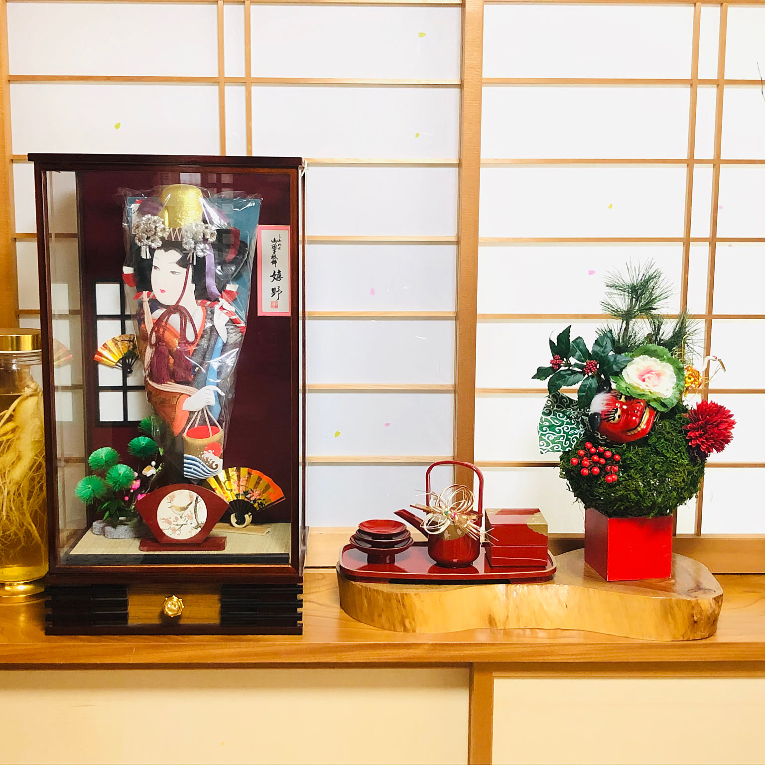 正月飾り 破魔弓 オルゴール付き 「一月一日 年の始めのためしと