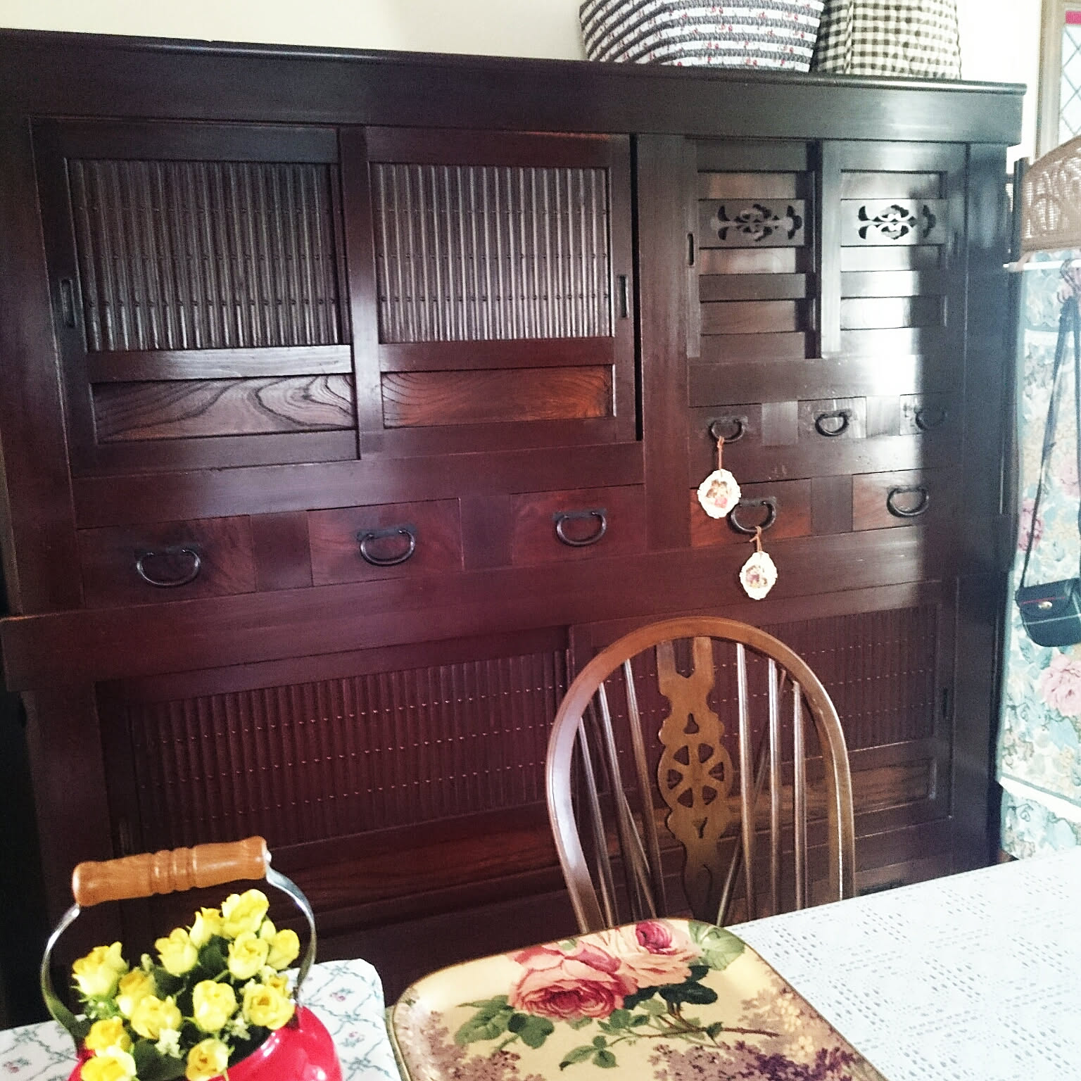 状態良好です！レトロ 和風 アンティーク　家具 民芸調 水屋 箪笥 たんす タンス / 民芸家具 和風 和室 レトロ