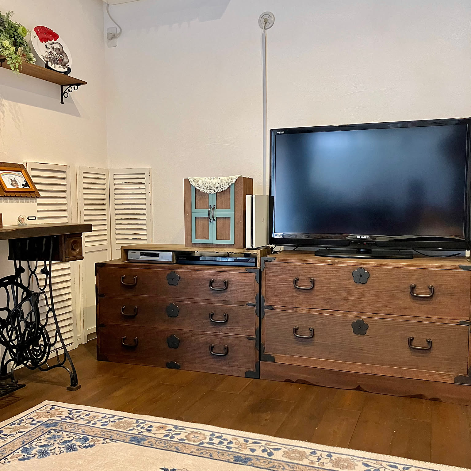 時代箪笥 アンティーク 和箪笥 丸金具 桐箪笥 江戸〜大正 古家具