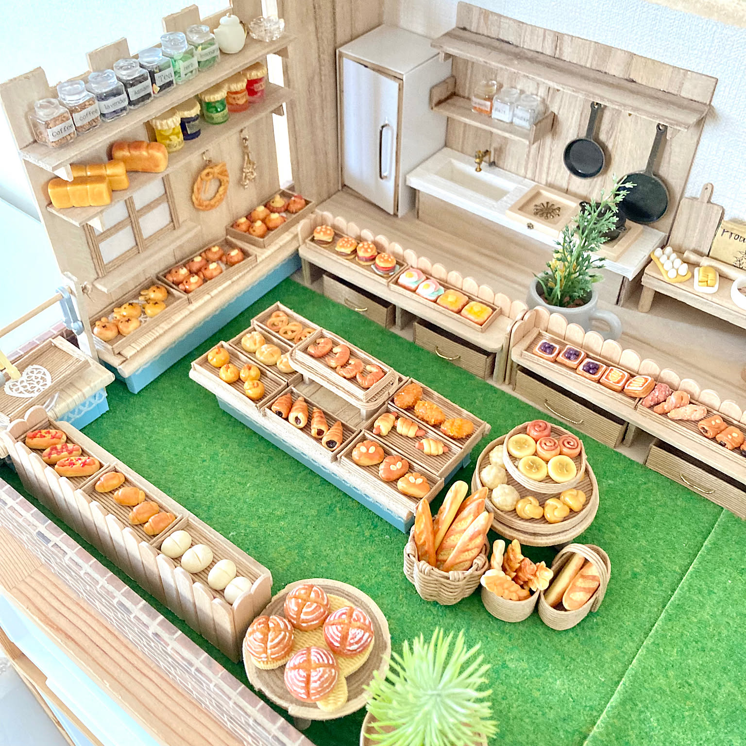 クラフトバンド/ドールハウス/ハンドメイド/ミニチュアパン