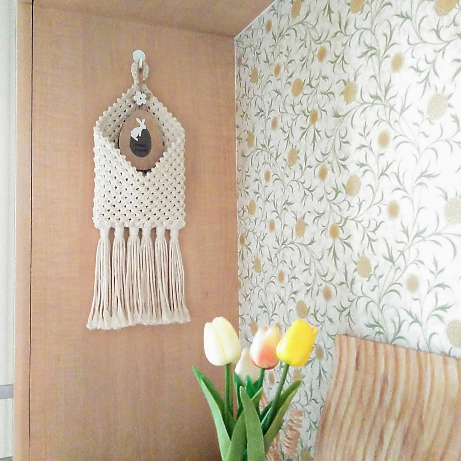 NO.393『マクラメ編み・ウォールポケット』 マクラメウォールポケット