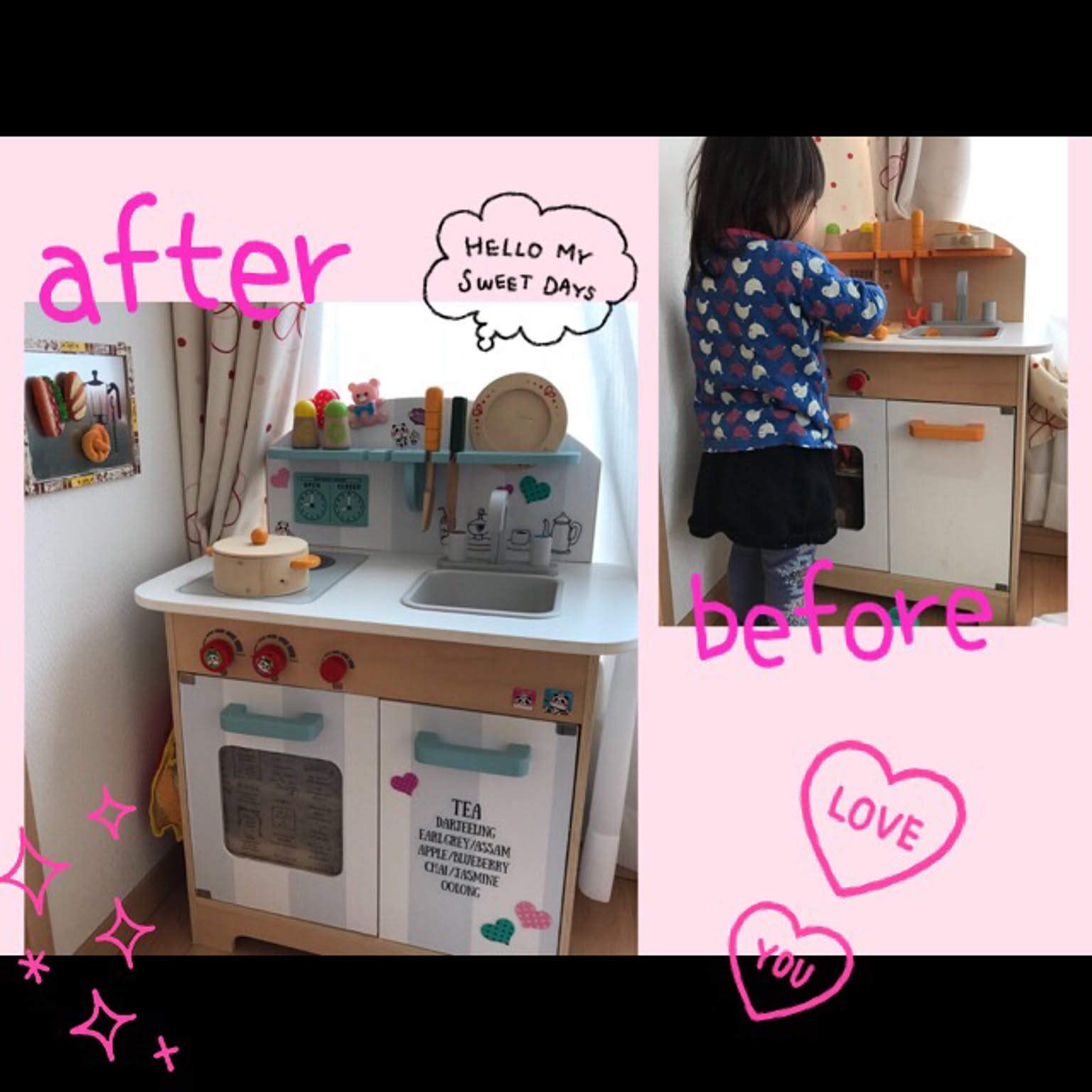 ♪ M'xmas プレゼントに ままごとキッチン❣️DIY ハケ付属