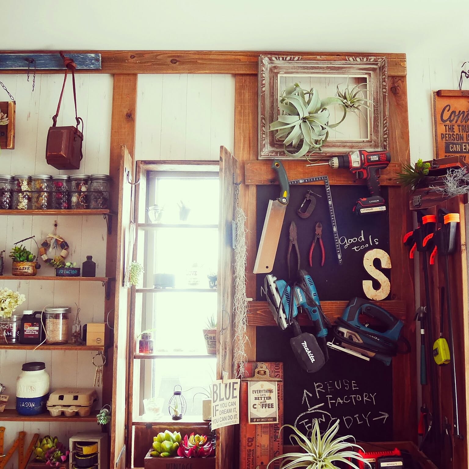 DIY 工具壁面収納のインテリア・手作りの実例 ｜ RoomClip（ルーム