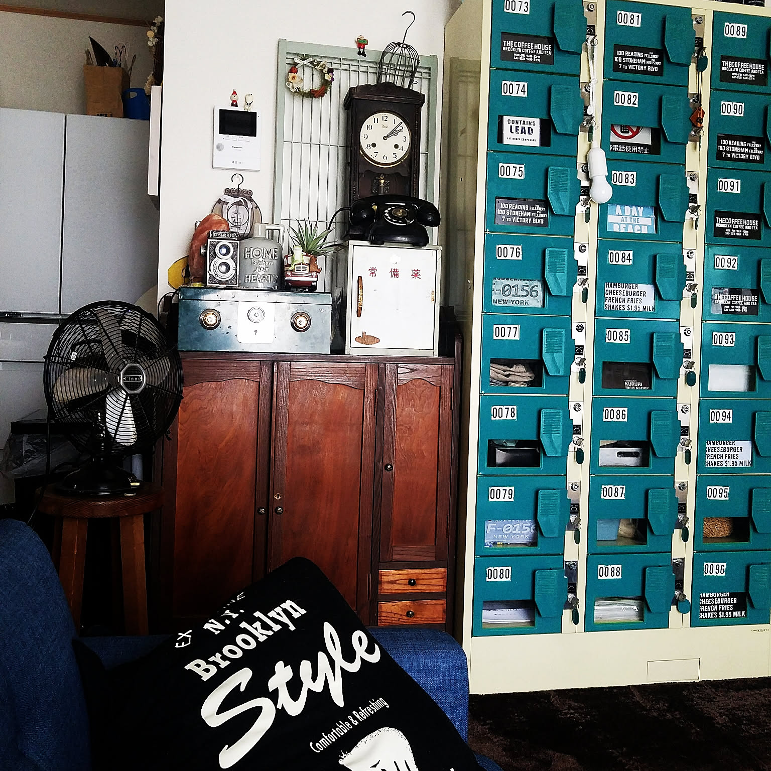 レトロ ロッカーのおしゃれなインテリア・部屋・家具の実例