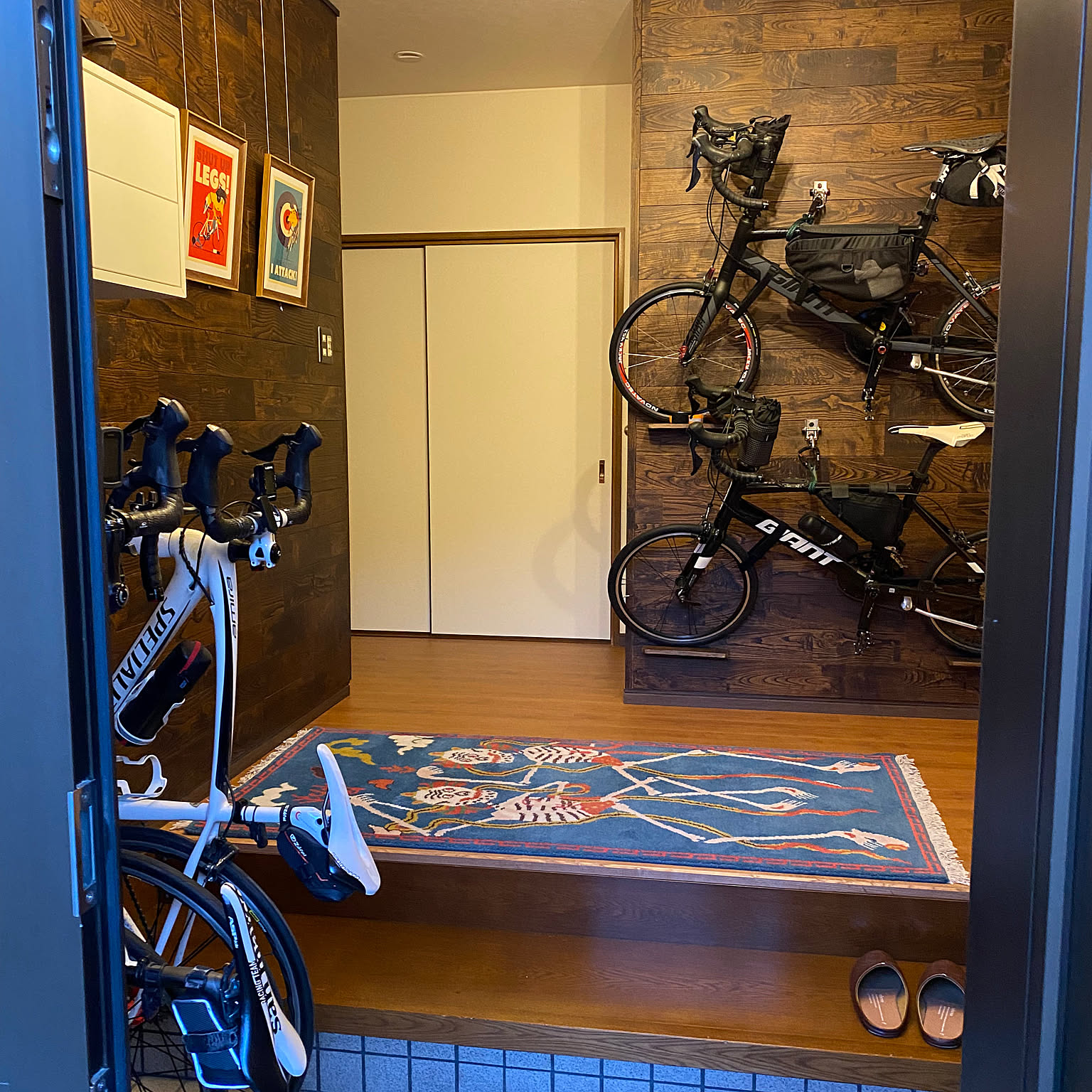 自転車　ミニベロ　美車　室内保管 自転車置き場 ミニベロのインテリア実例 ｜ RoomClip（ルームクリップ）