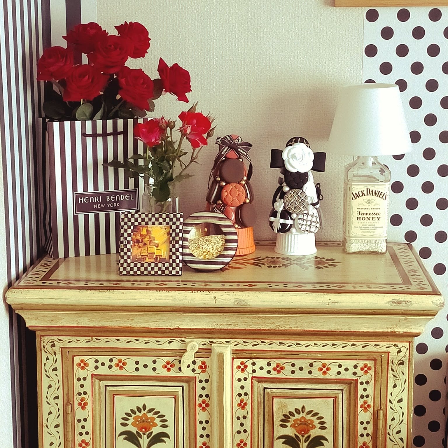 HENRI BENDEL ストライプ花瓶 HENRI BENDEL ストライプ花瓶