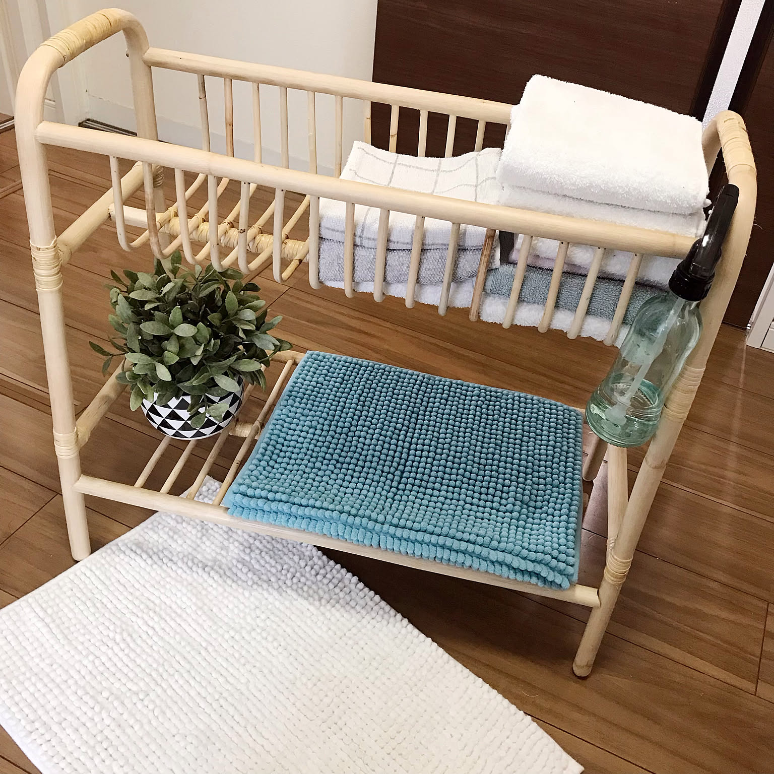 美品　♡ IKEA イケア　BUSKBO ブスクボー　プラントスタンド　ラック BUSKBO ブスクボー プラントスタンド, 籐, 60 cm - IKEA