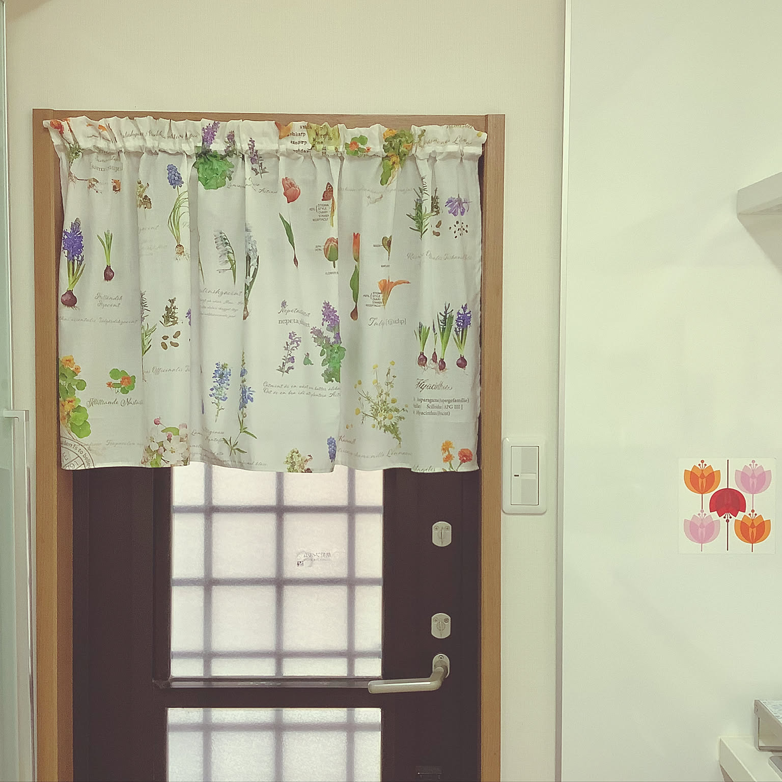 オーダーカフェカーテン ご提案作品例 売約済 くるみの森☆トモッピ オーダーカフェカーテン ご提案作品例 売約済 くるみの森