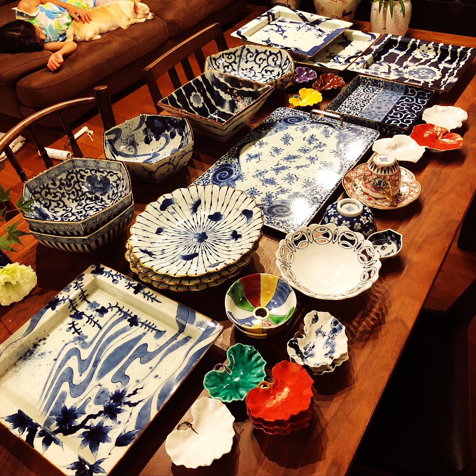 ☆大倉陶園 28cmルリ金彩岡染飾り皿 「カトレア」☆極希少 ◎