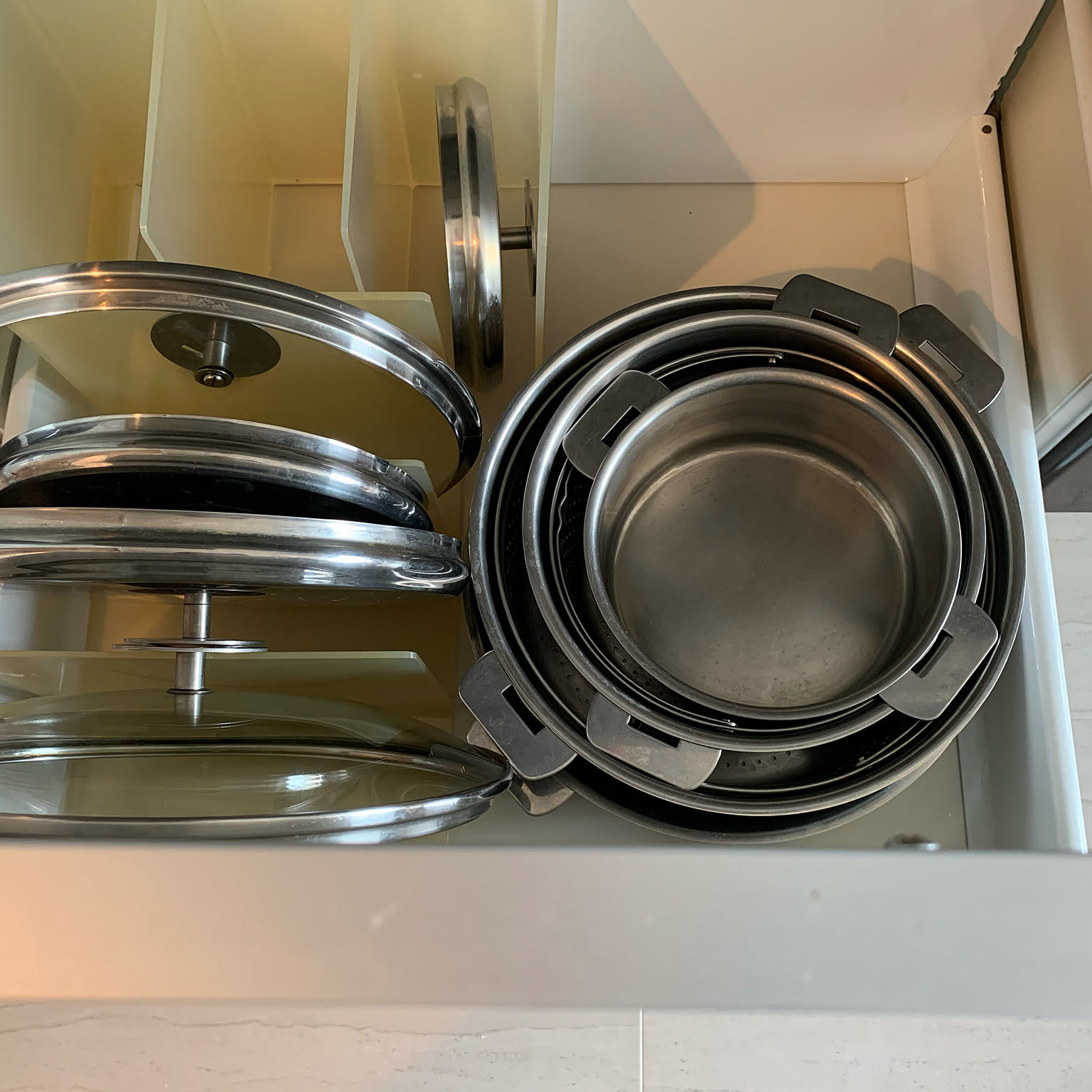 チェリーテラス CRISTEL ステンレススチール 両手鍋 網棚付き 廃盤品