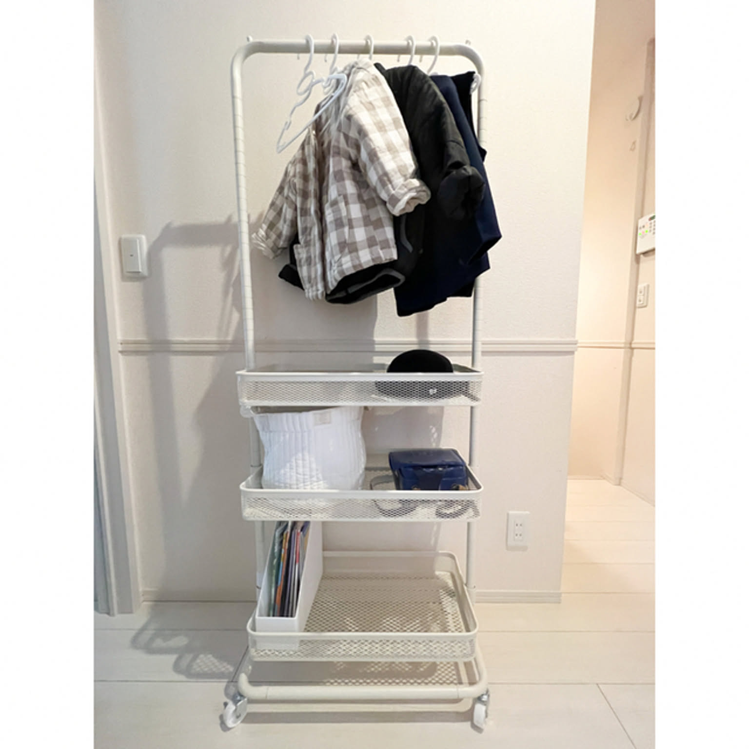 廃番品 IKEA アルゴート4段ラック(1台) 3段ラック(1台) 2台セット