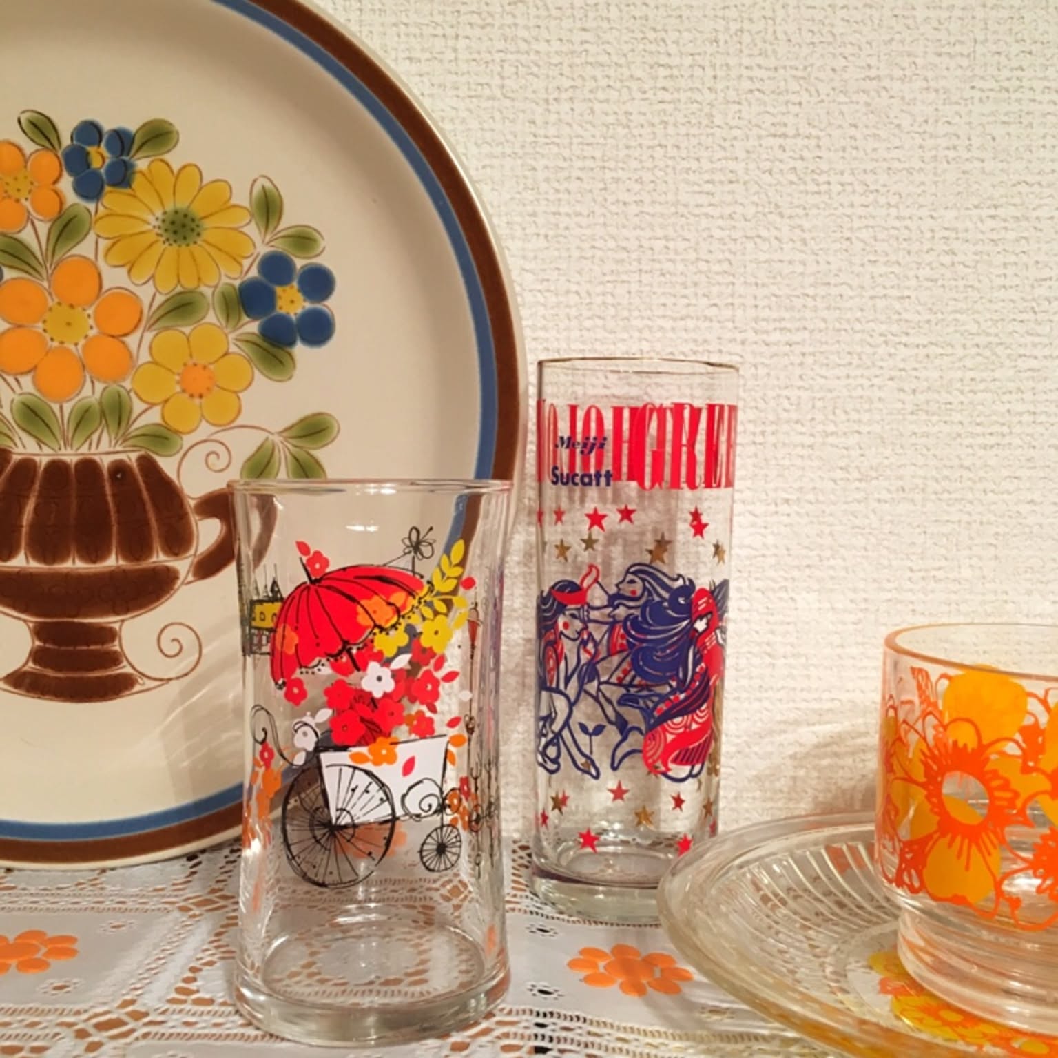 レトロ　ヴィンテージ　ストーンウェア　16枚セット レトロヴィンテージストーンウェア16枚セット