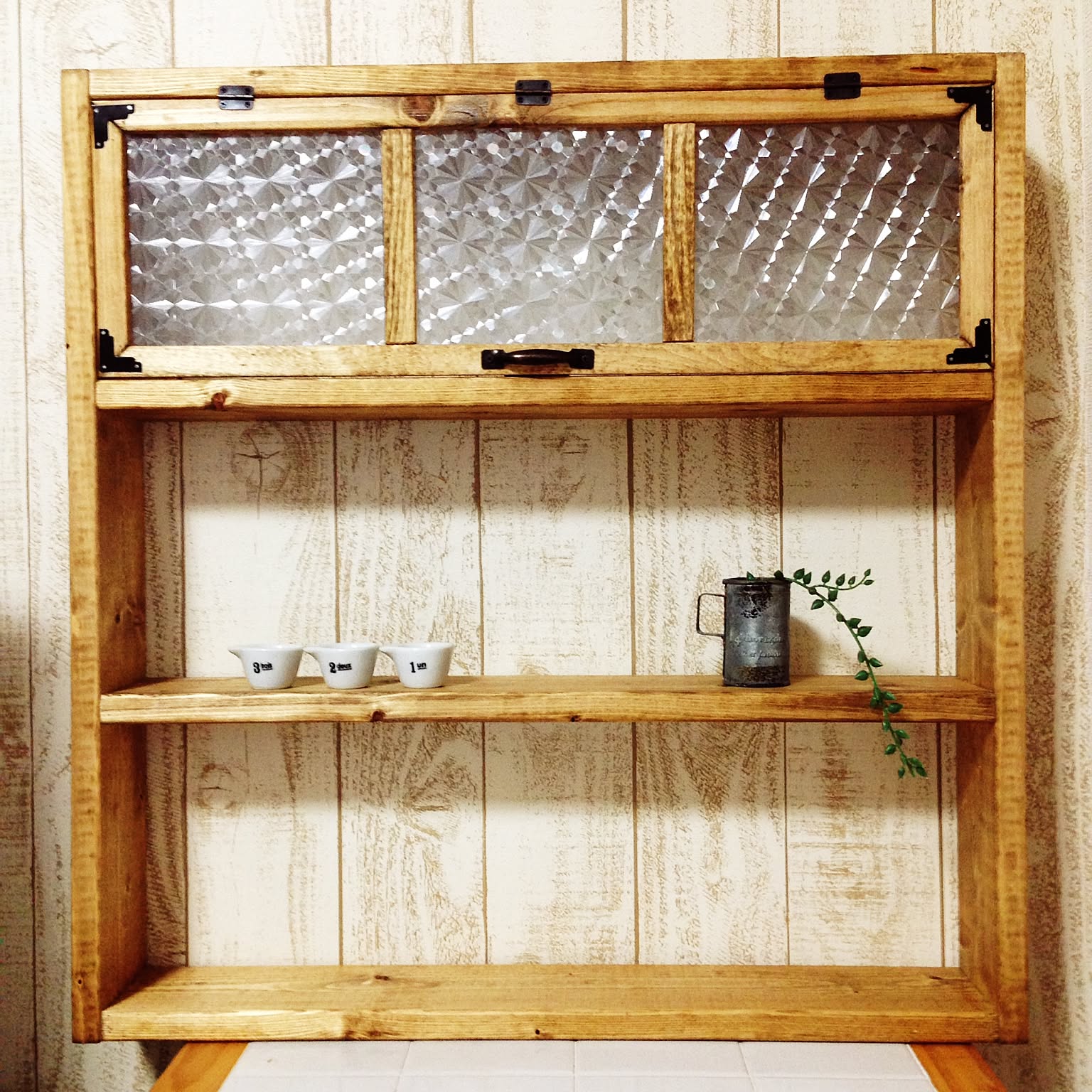 パタパタ扉 スパイスラック DIYのインテリア・手作りの実例