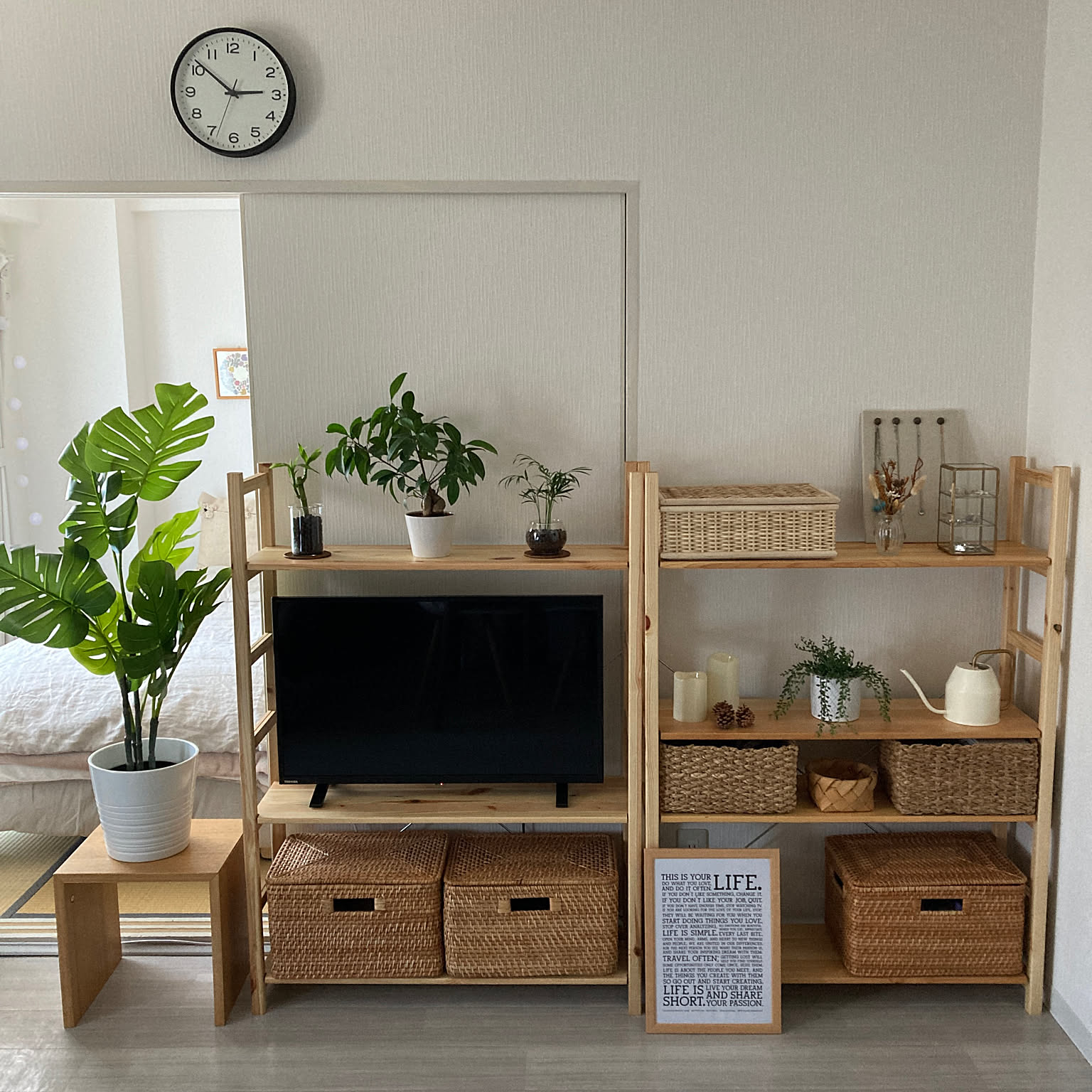 廃盤☆無印良品☆パイン材ユニット棚☆テレビ台 廃盤☆無印良品☆パイン材ユニット棚☆テレビ台