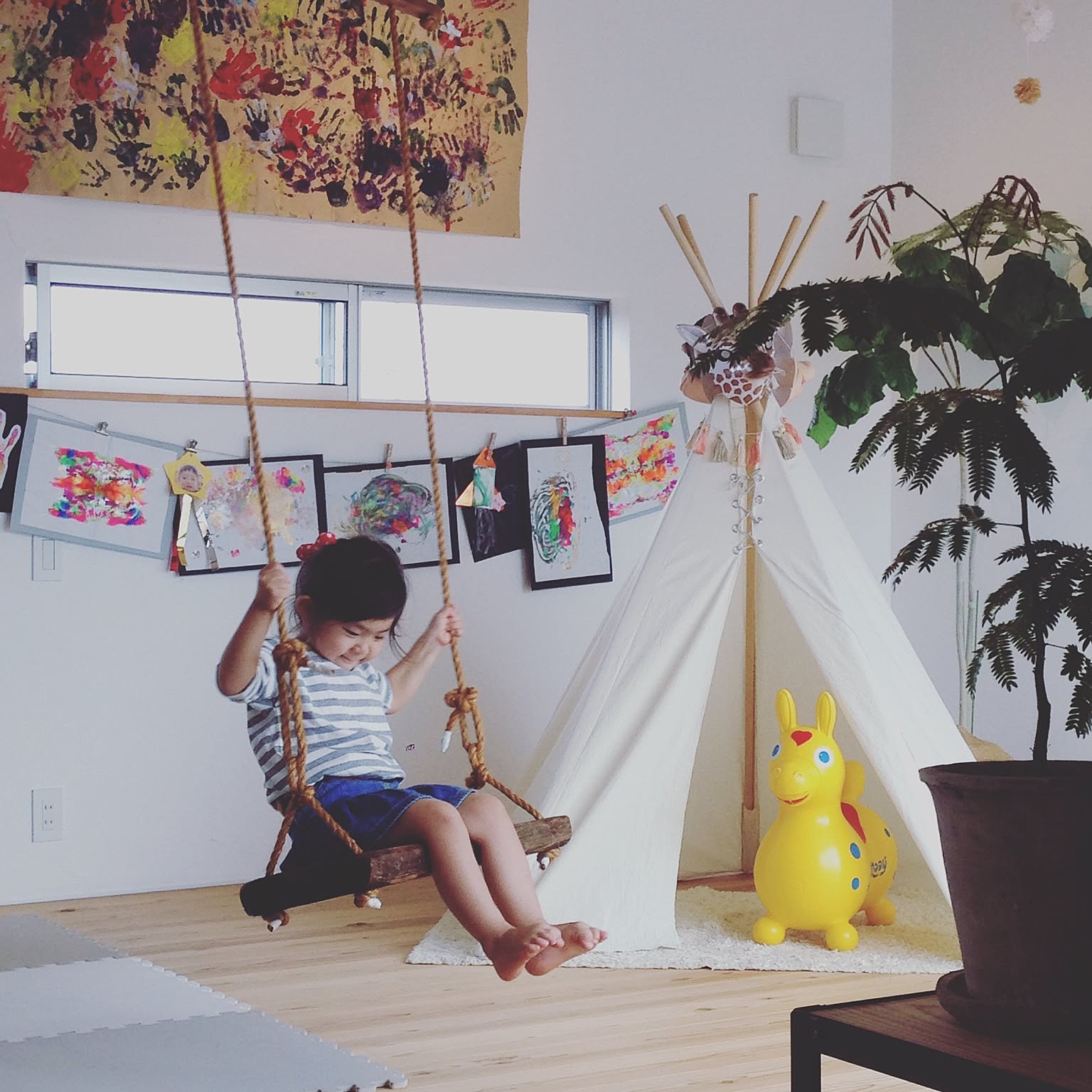 ご購入者決定꒰未使用꒱木製 縄 ブランコ 夢可愛い 遊具 インテリア ガーデニング 多様 ご購入者決定꒰未使用꒱木製 縄 ブランコ 夢可愛い 遊具 インテリア