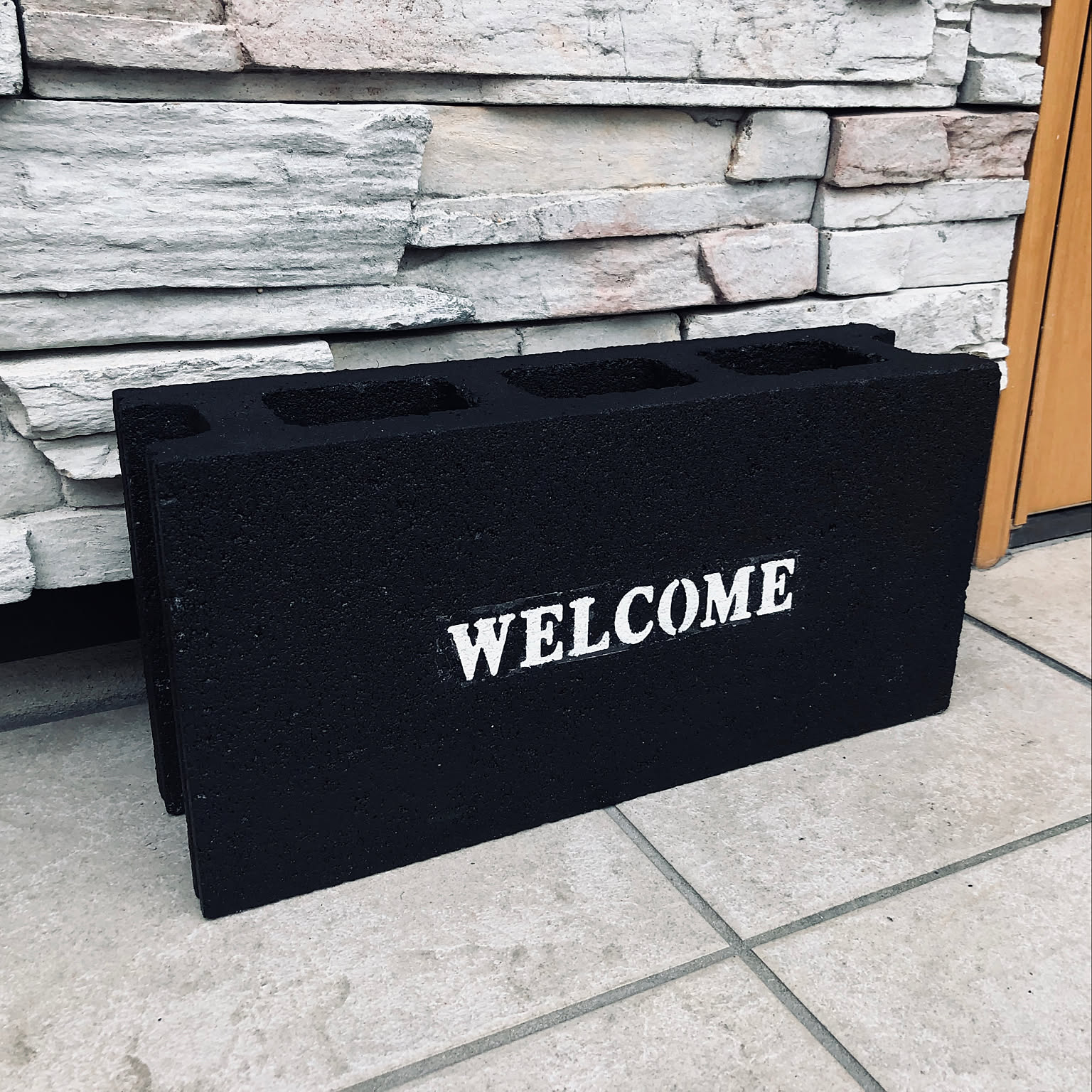 【受注作製】コンクリートブロック傘立て　アイビー 9a018dea42ce7e1568b014ca7f662f