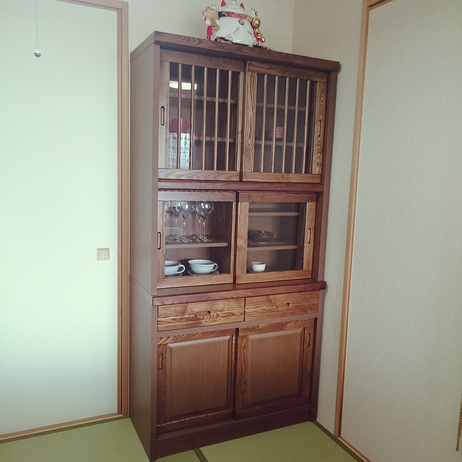 黒檀　飾り棚　レトロ　和室　茶棚 黒檀 飾り棚 レトロ 和室 - メルカリ