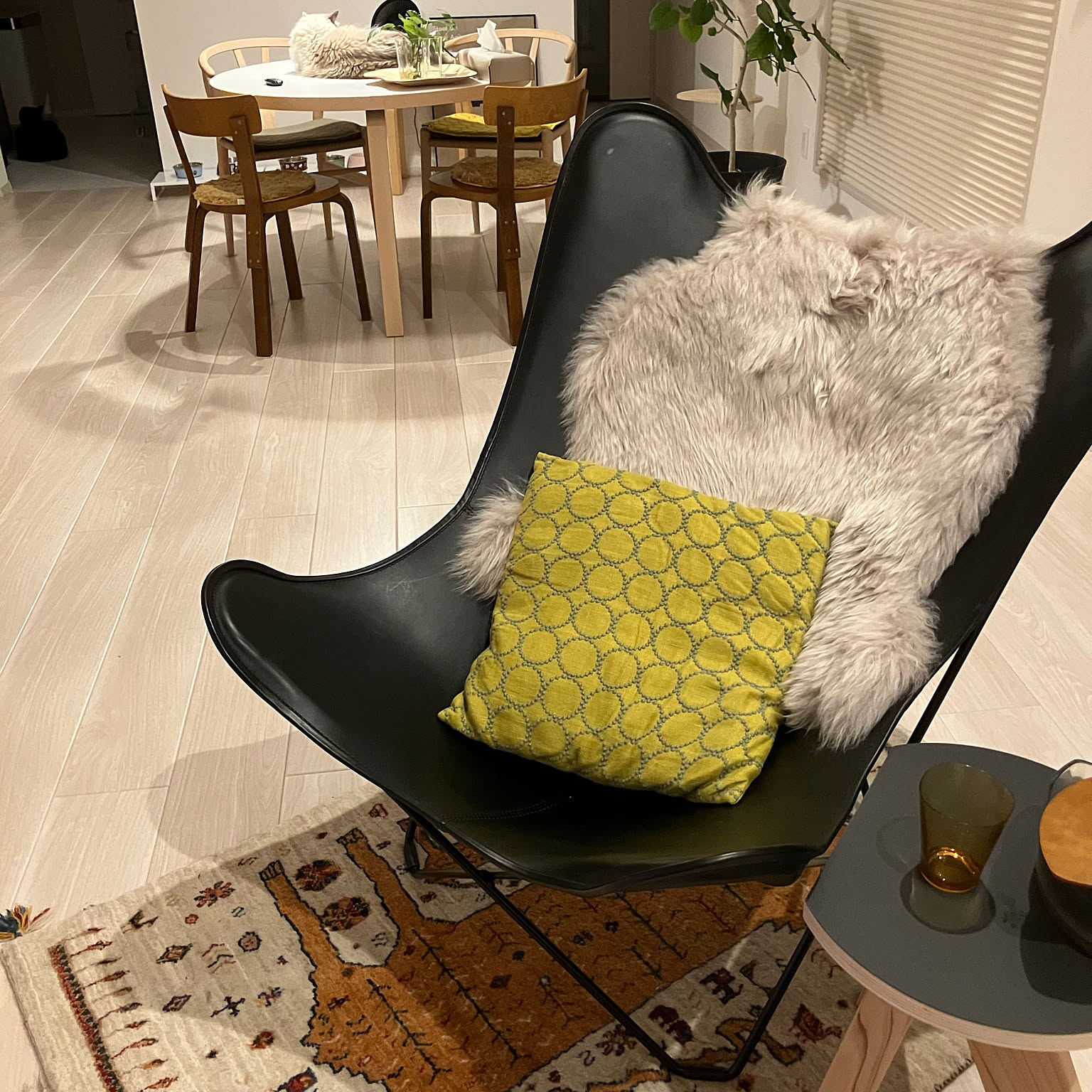 Yチェアクッション（タンバリン柄） Yチェアシートクッション】Kvadrat×皆川明のタンバリンハリ