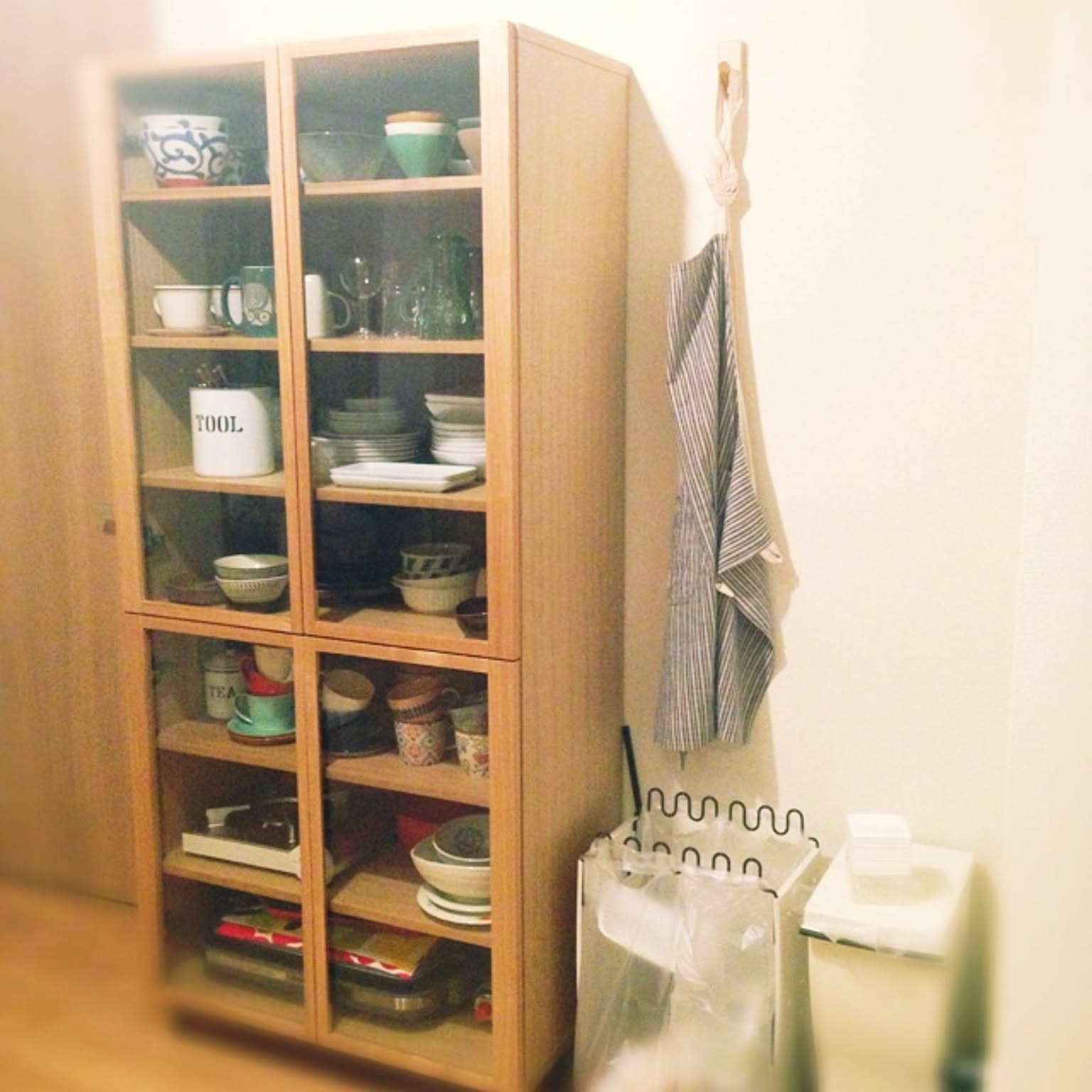 無印良品 食器棚 無印良品 スチール ユニットシェルフ 食器棚 オーク材 / MUJI