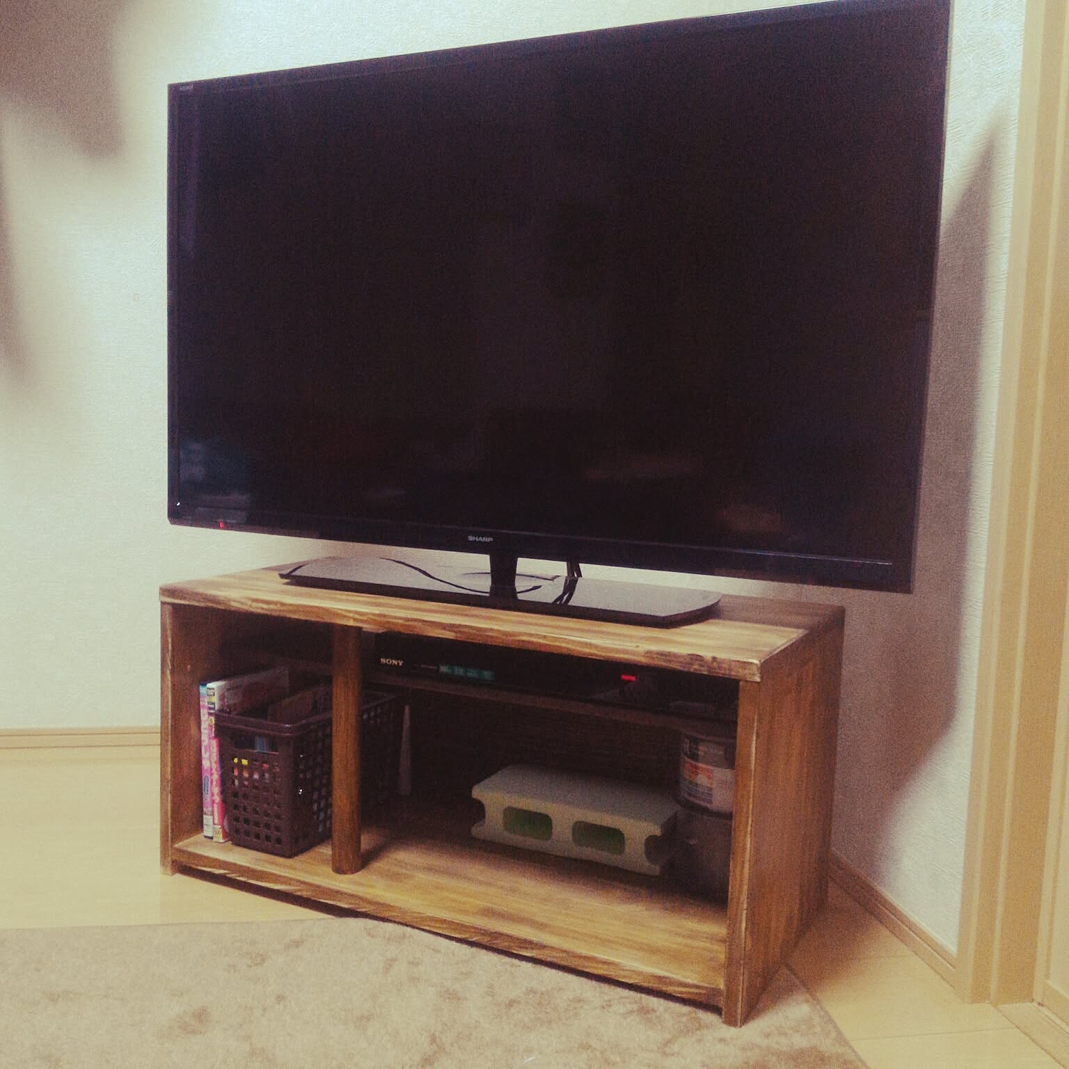 DIY テレビボード リメイクのインテリア・手作りの実例