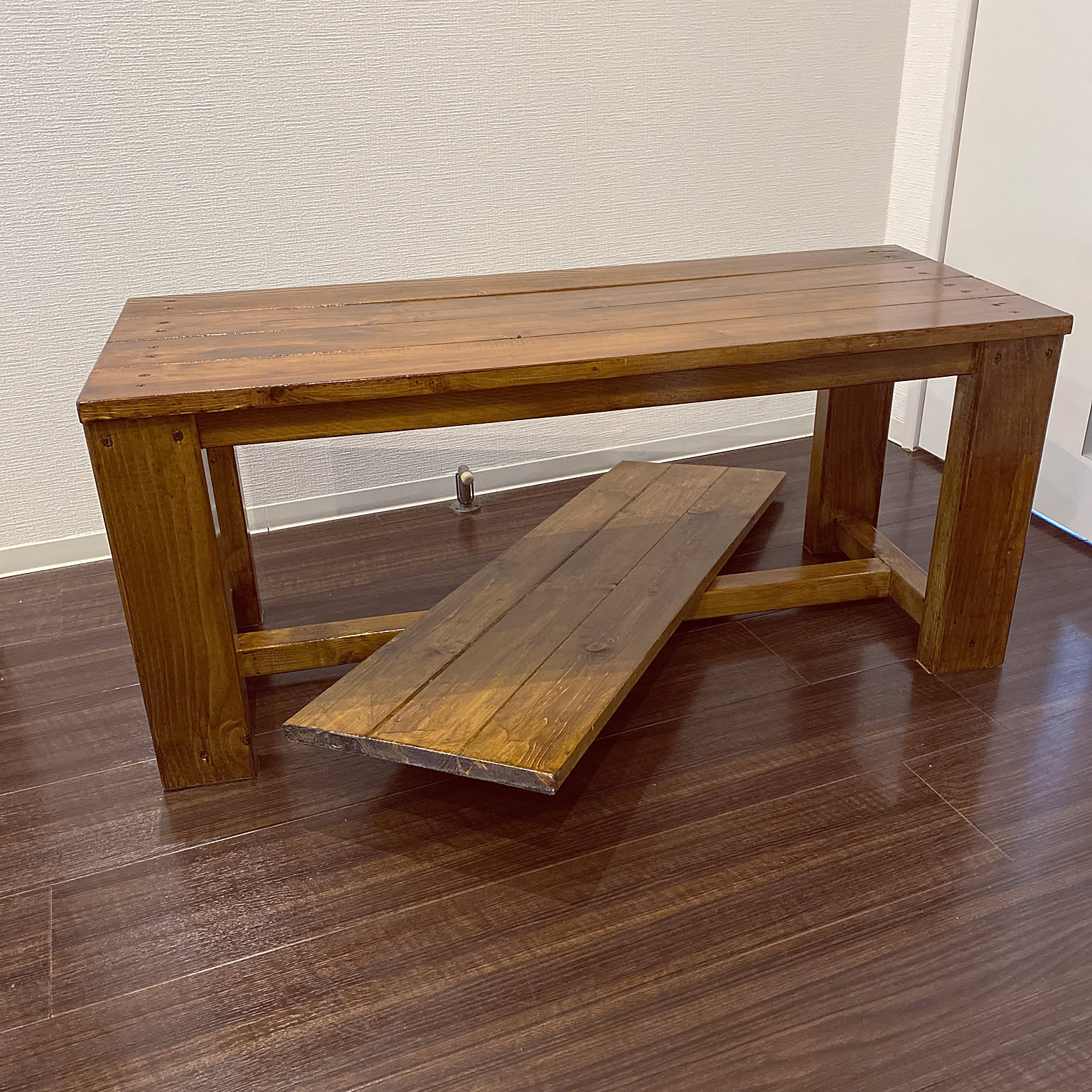 古材ベンチ　ウレタン塗装 9f06f2831234f6ab283ec4905d5238