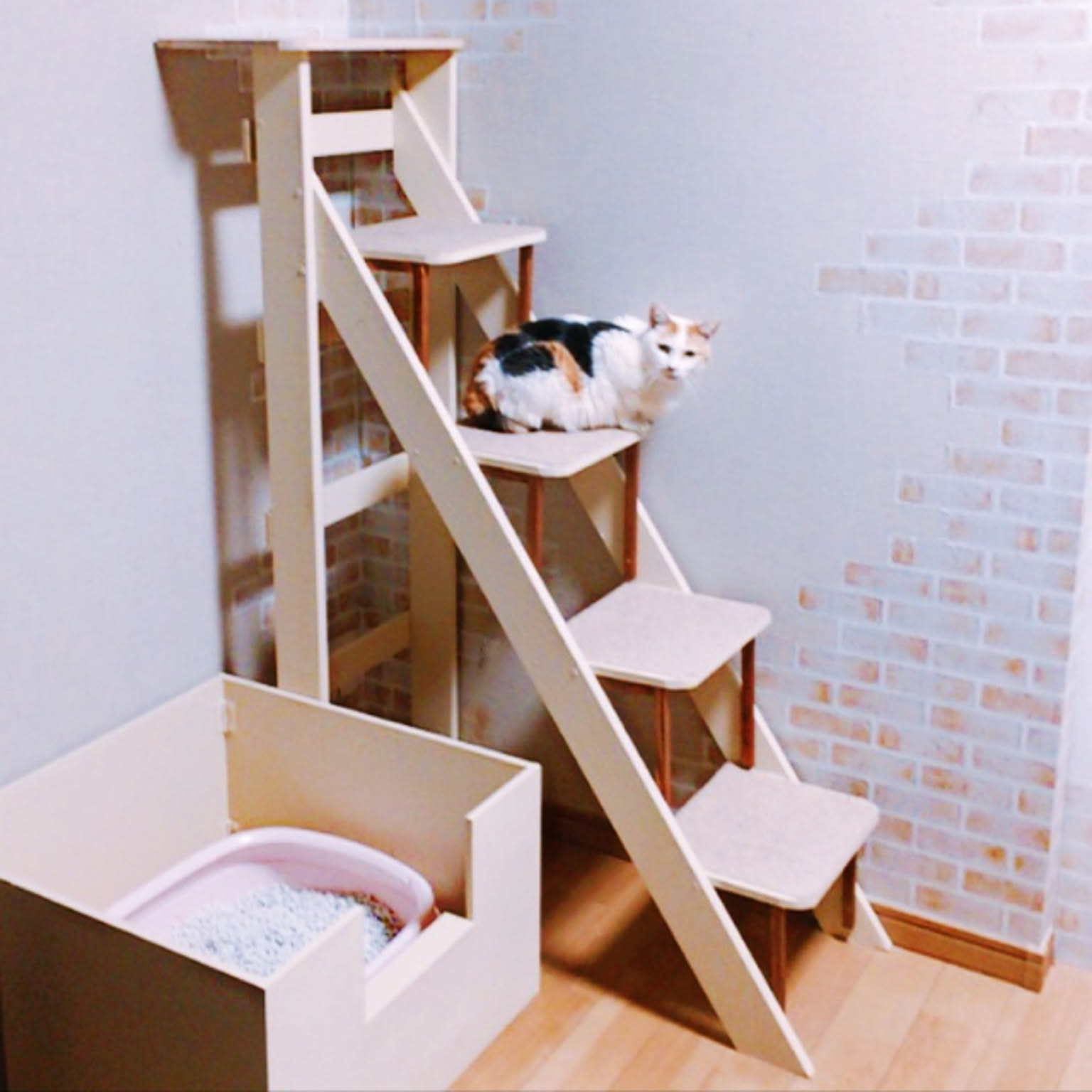猫用階段DIYのインテリア・手作りの実例 ｜ RoomClip（ルームクリップ）