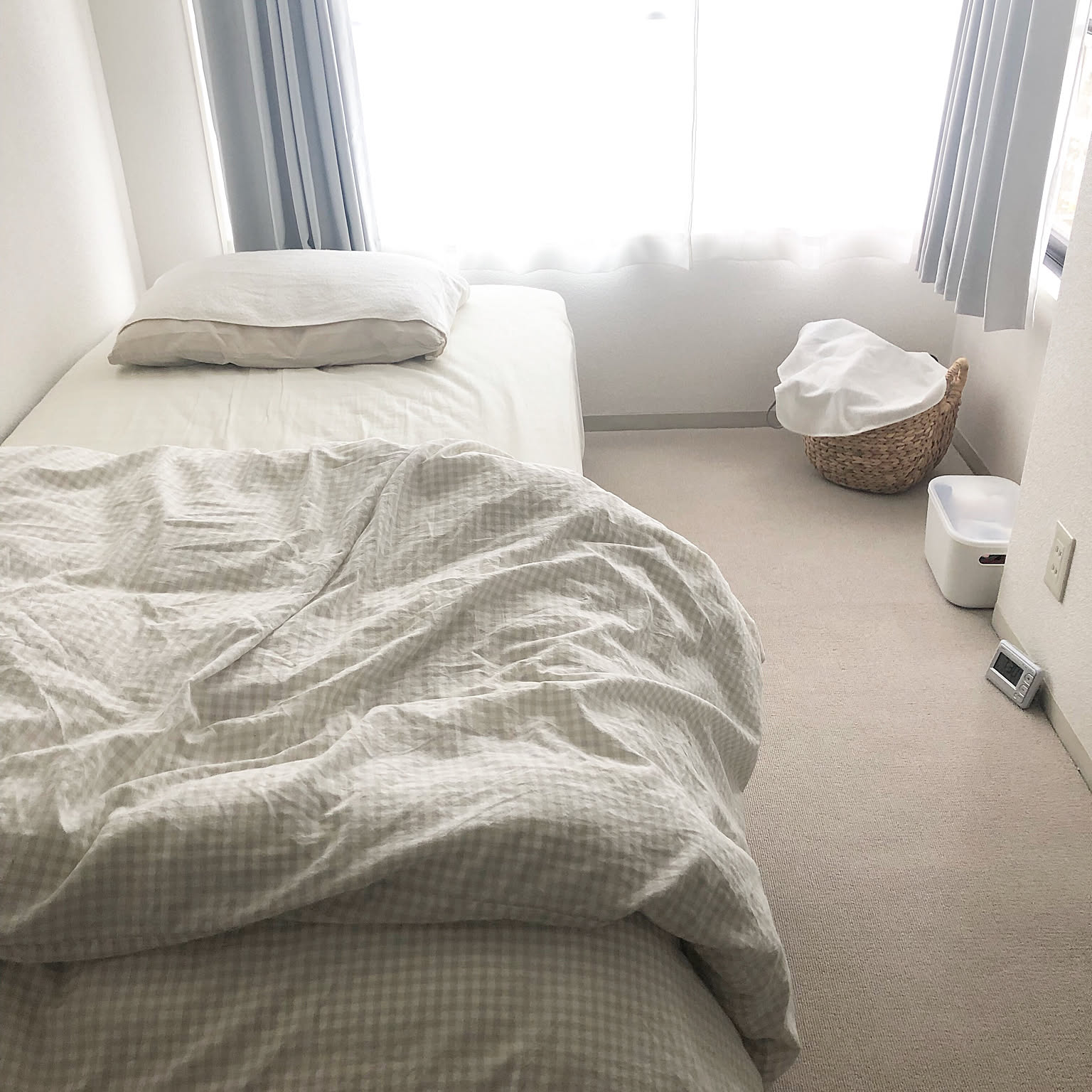 Amazon｜無印良品 洗いざらし敷ふとんカバー グレー セミダブル