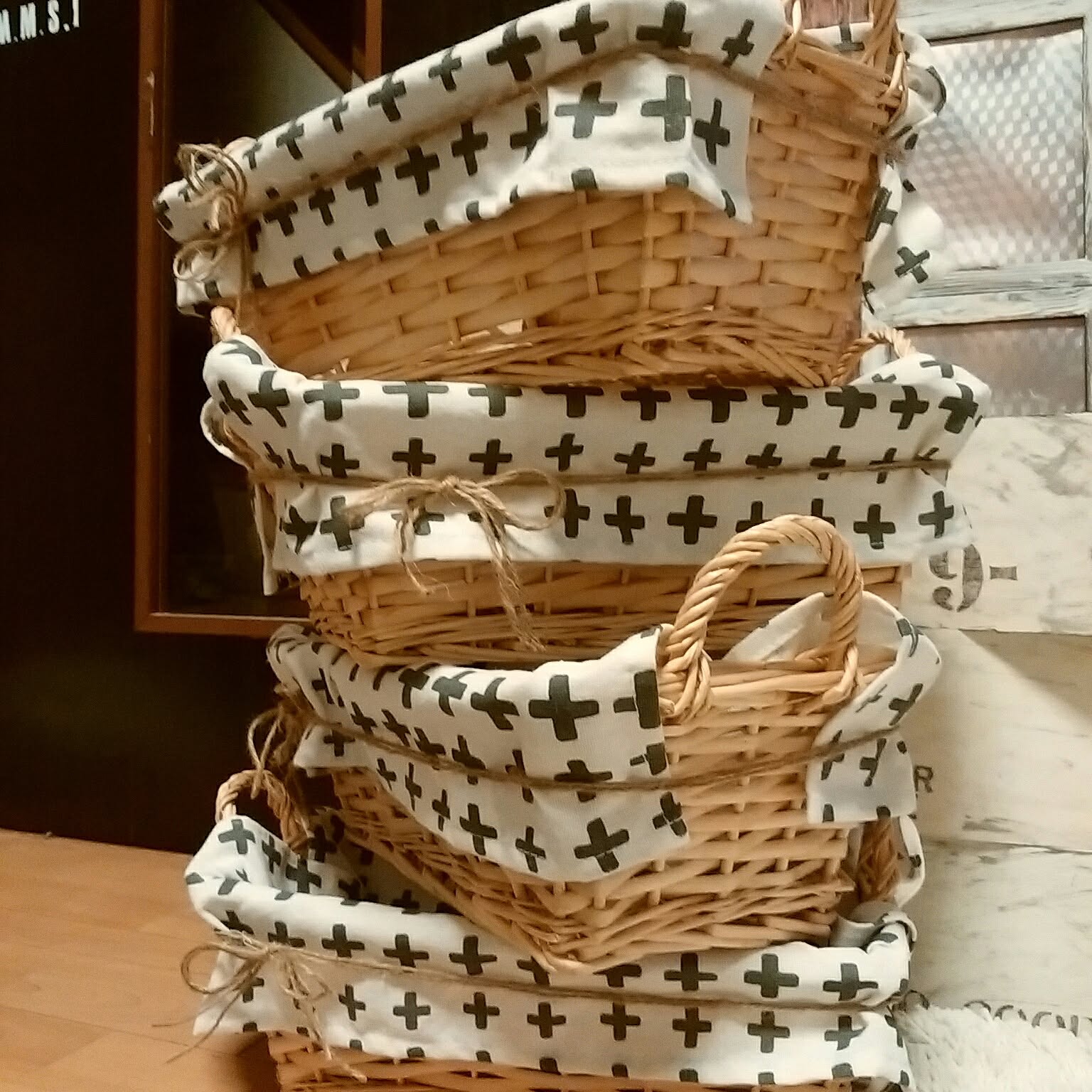 リメイク木製バスケット特大サイズ