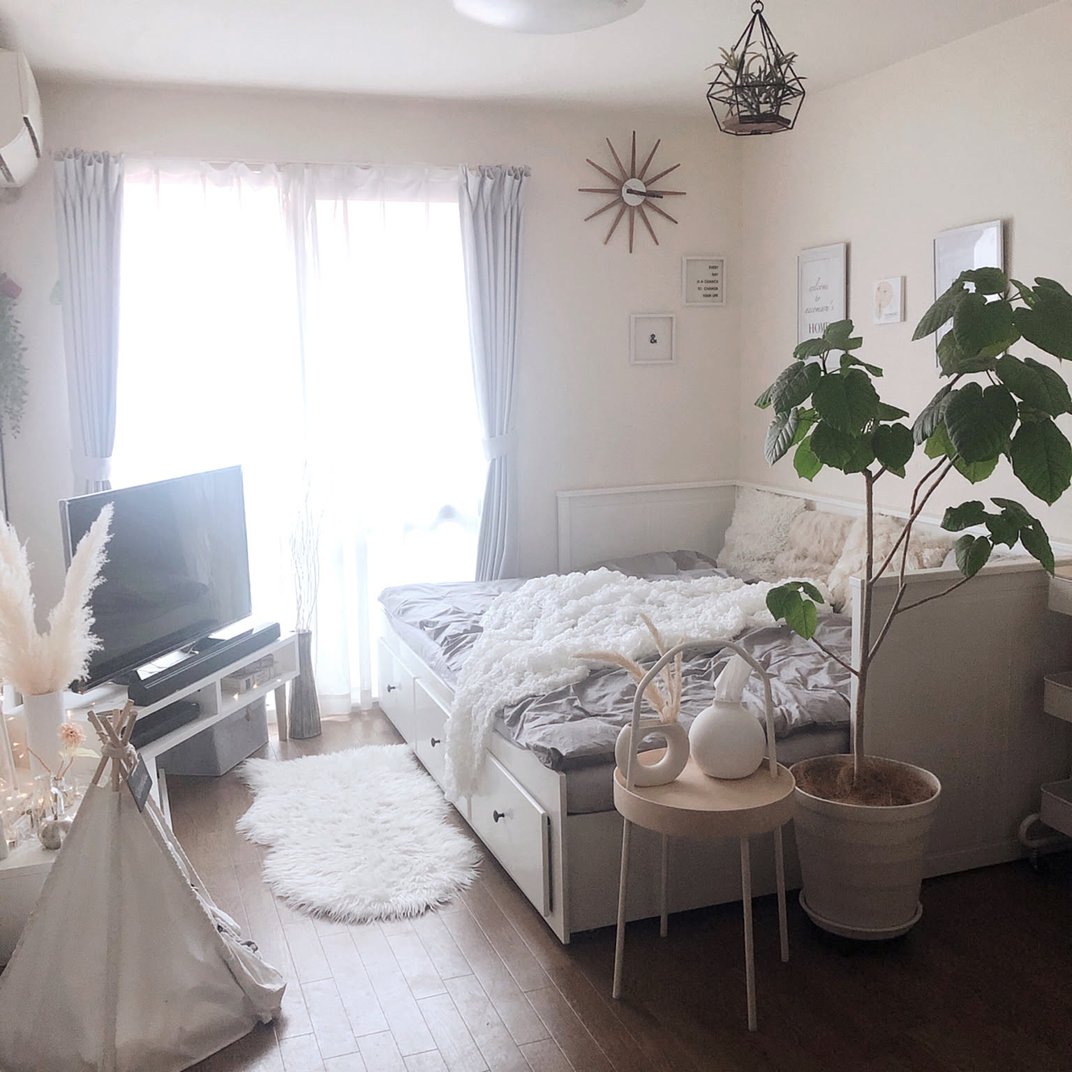 子ども部屋 女の子/デイベッド/IKEA ヘムネス/ソファベッドの