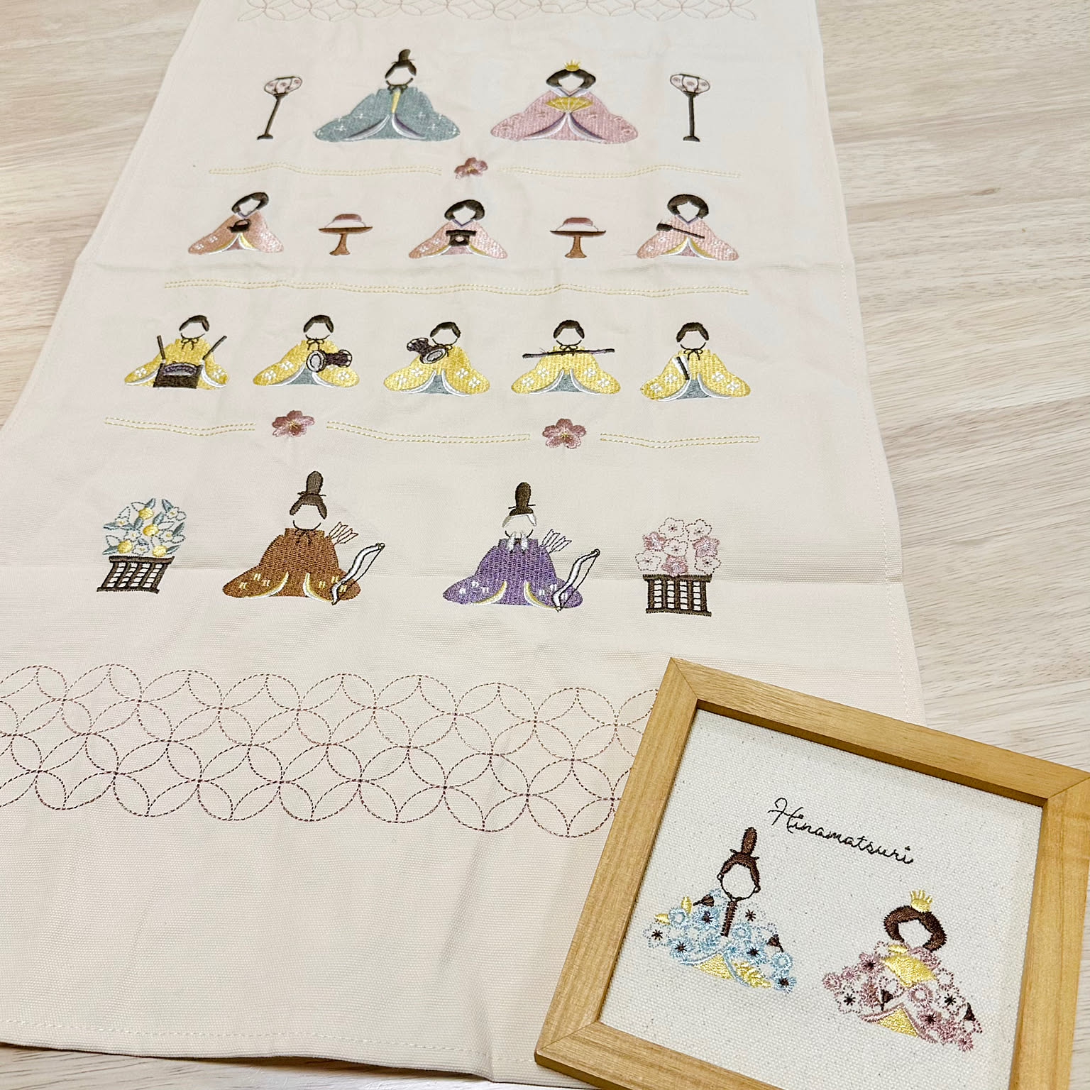 サリュ 刺繍パネルの商品を使ったおしゃれなインテリア実例