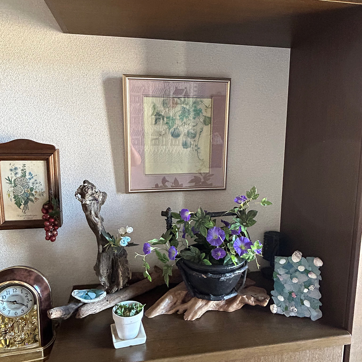 1279春爛漫 桜姫とうさちゃん インテリア シーグラスアート 置物 玄関