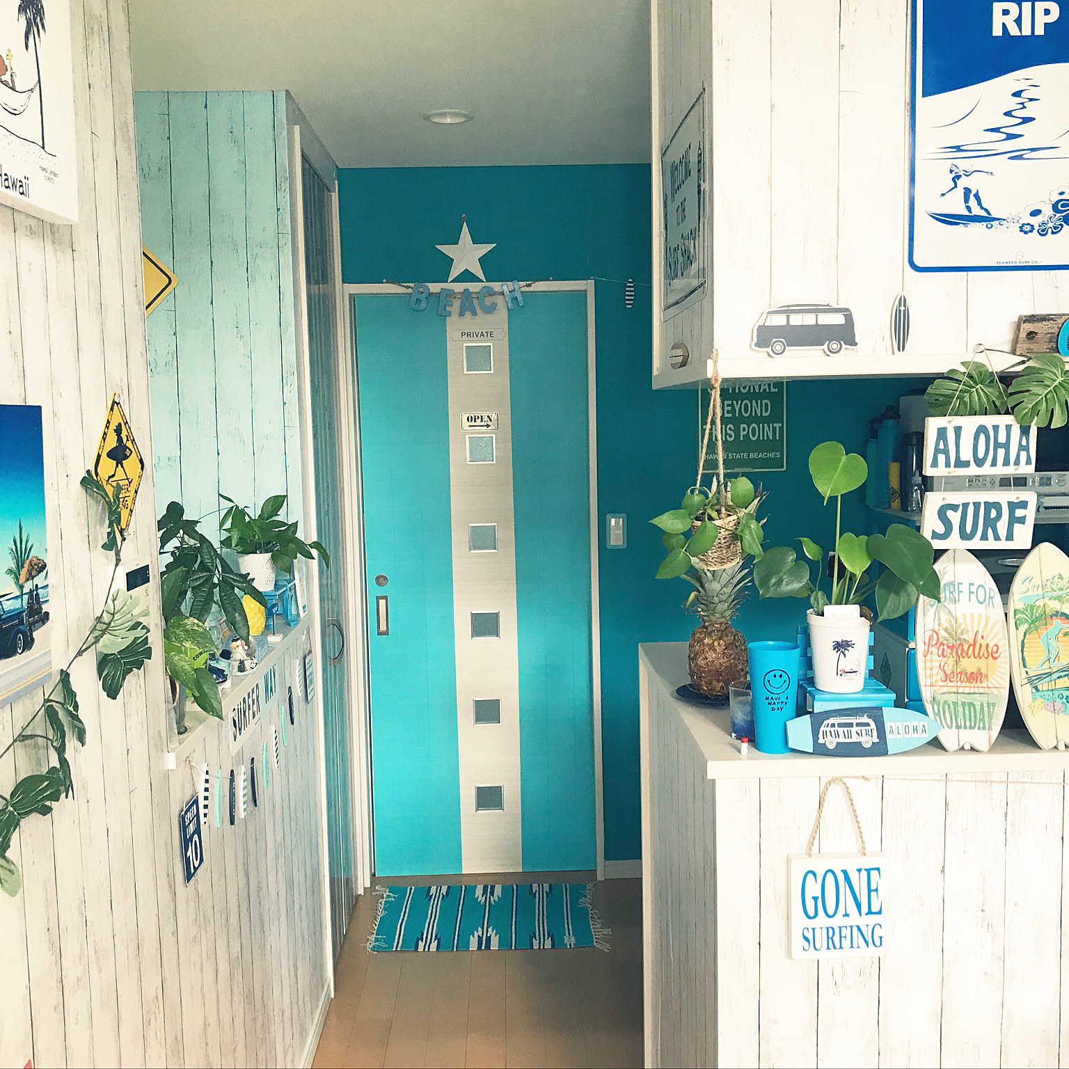 西海岸風 夏を感じたくてのおしゃれなインテリア・部屋・家具の実例 