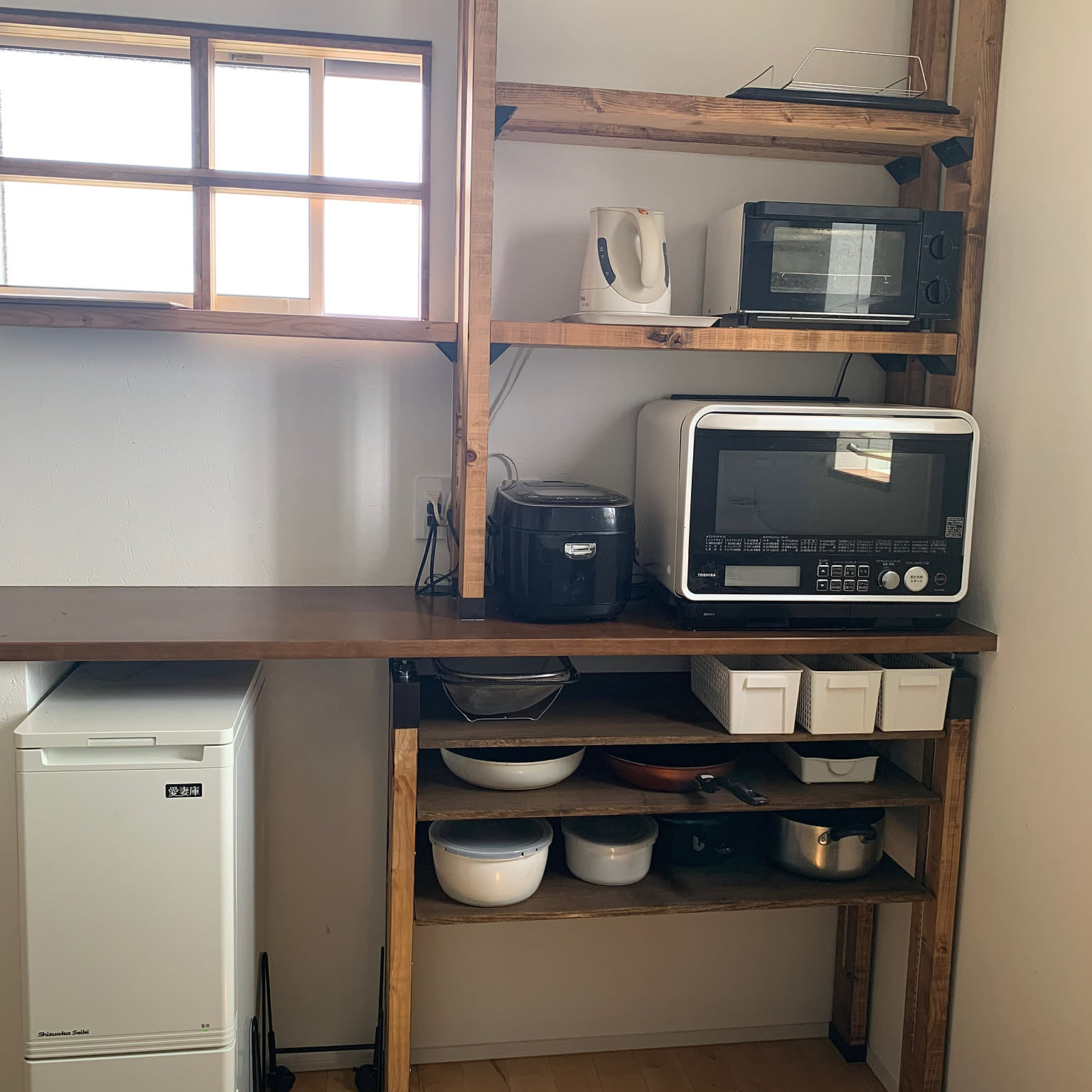 ハンドメイド　カップボード　エボニー色 DIYカップボードのインテリア・手作りの実例 ｜ RoomClip（ルーム