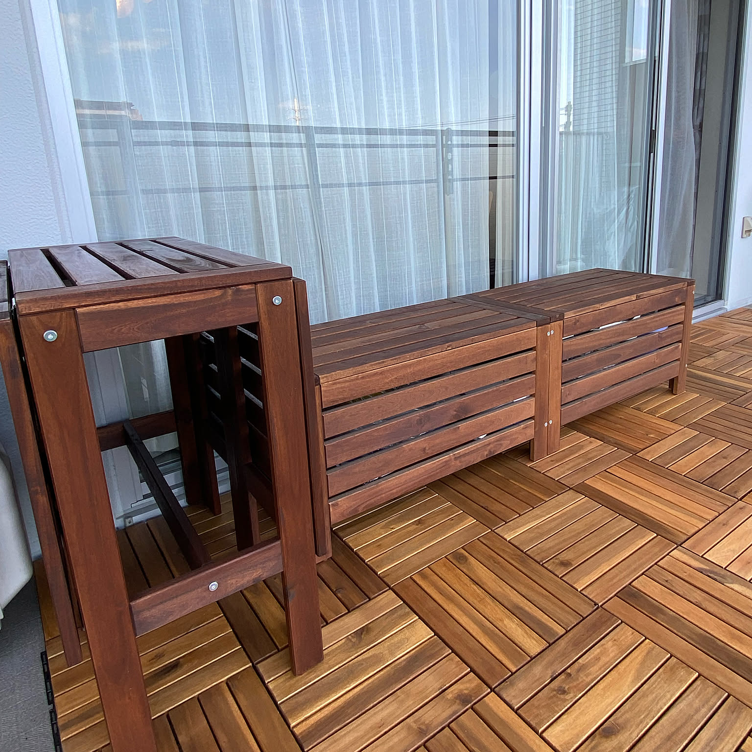 IKEAアウトドア木製収納ベンチキャビネット「エップラロー」 IKEA/イケア/通販】 ÄPPLARÖ エップラロー 収納ベンチ